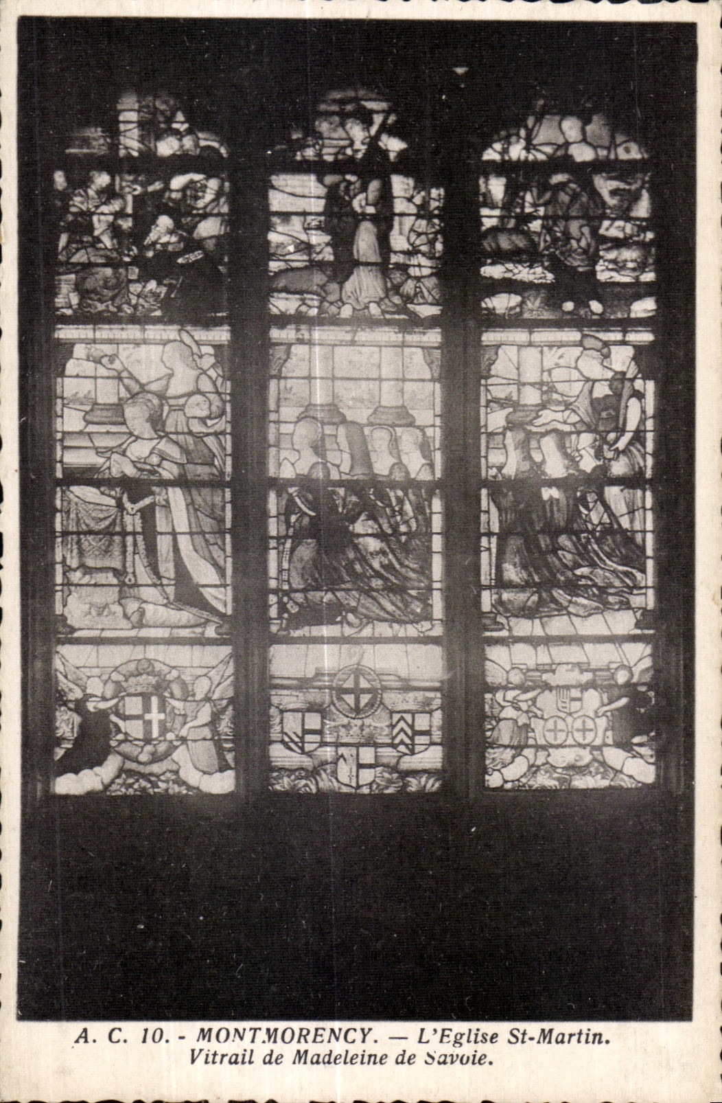 CPA Montmorency Church St Martin Stained glass of Madeleine of Savoy