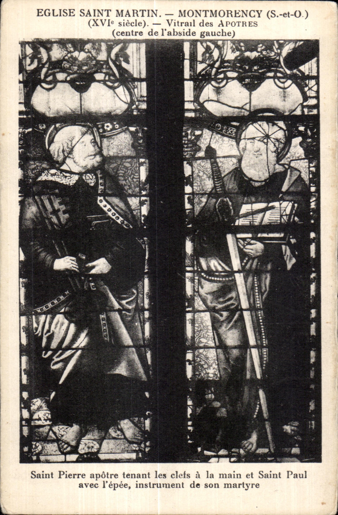 CPA Church Saint Martin Montmorency (S and-O) (XVI century) Stained glass of the Apostles (center of I apse left)