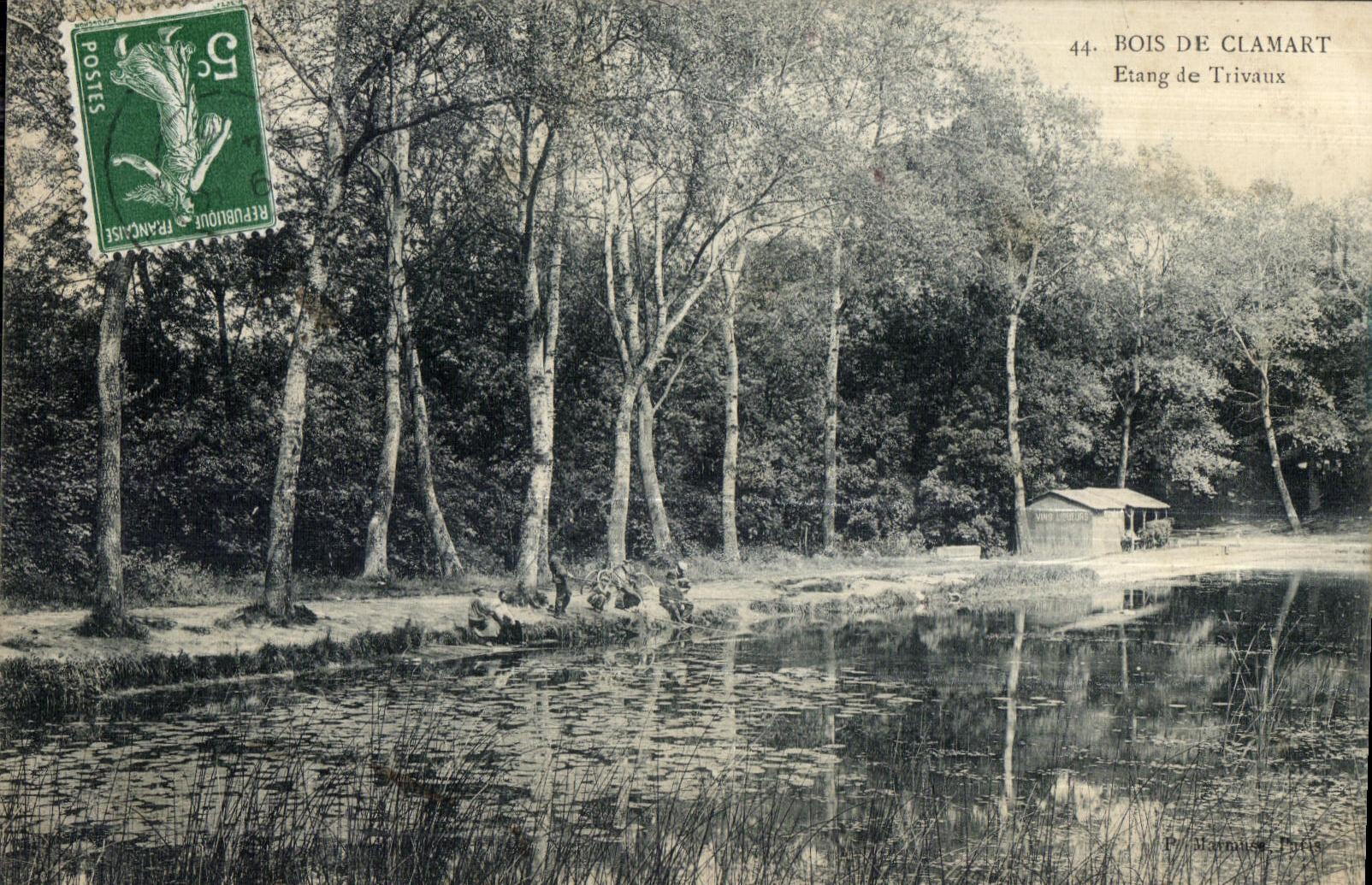 Madera de CPA de la charca de Clamart de los pecadores del trivaux