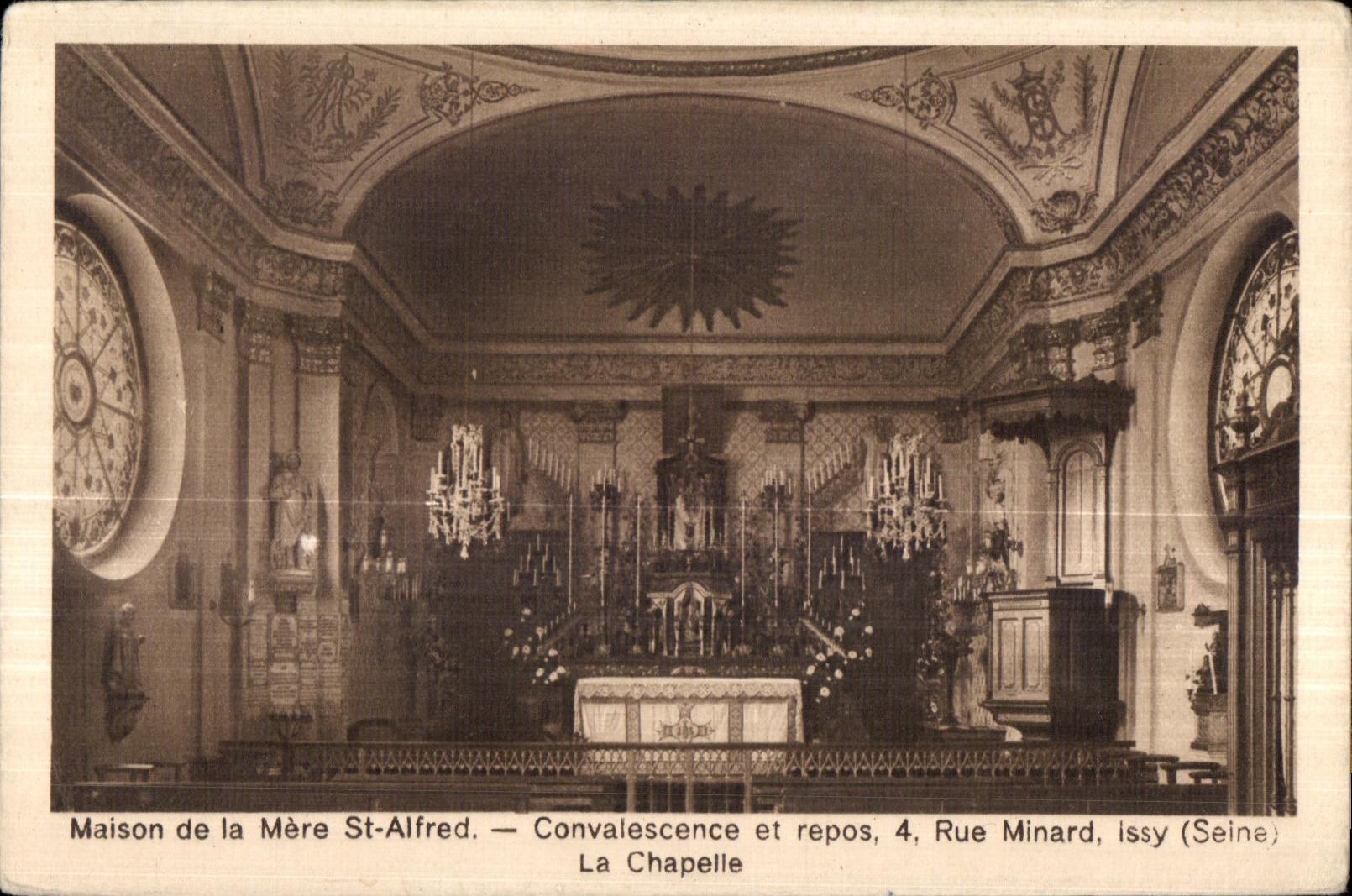 Casa de CPA del La Chapelle de Minard Issy de la convalecencia del St Alfred de la madre y de la calle del resto