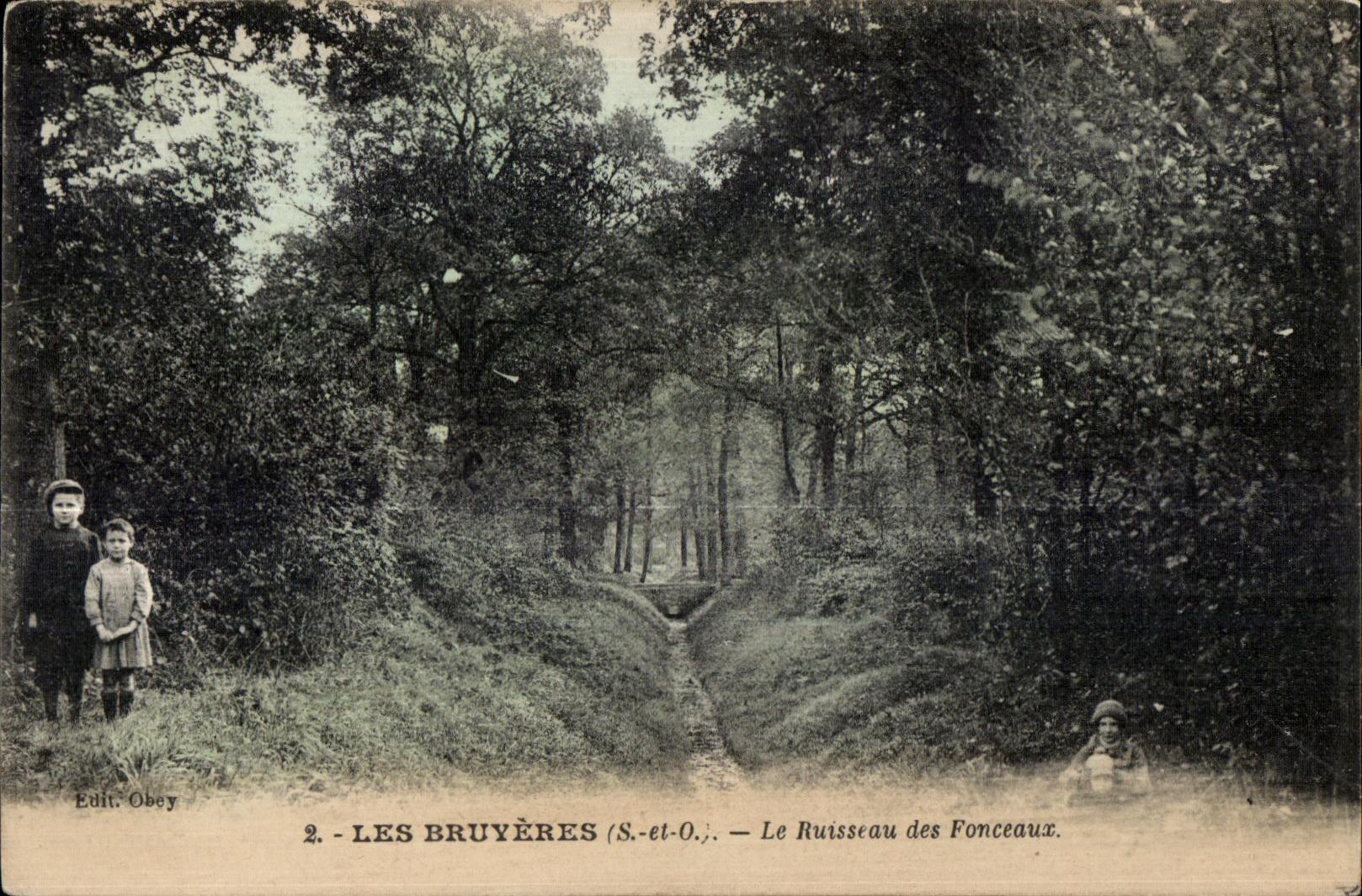 CPA Heathers the Brook of Fonceaux children