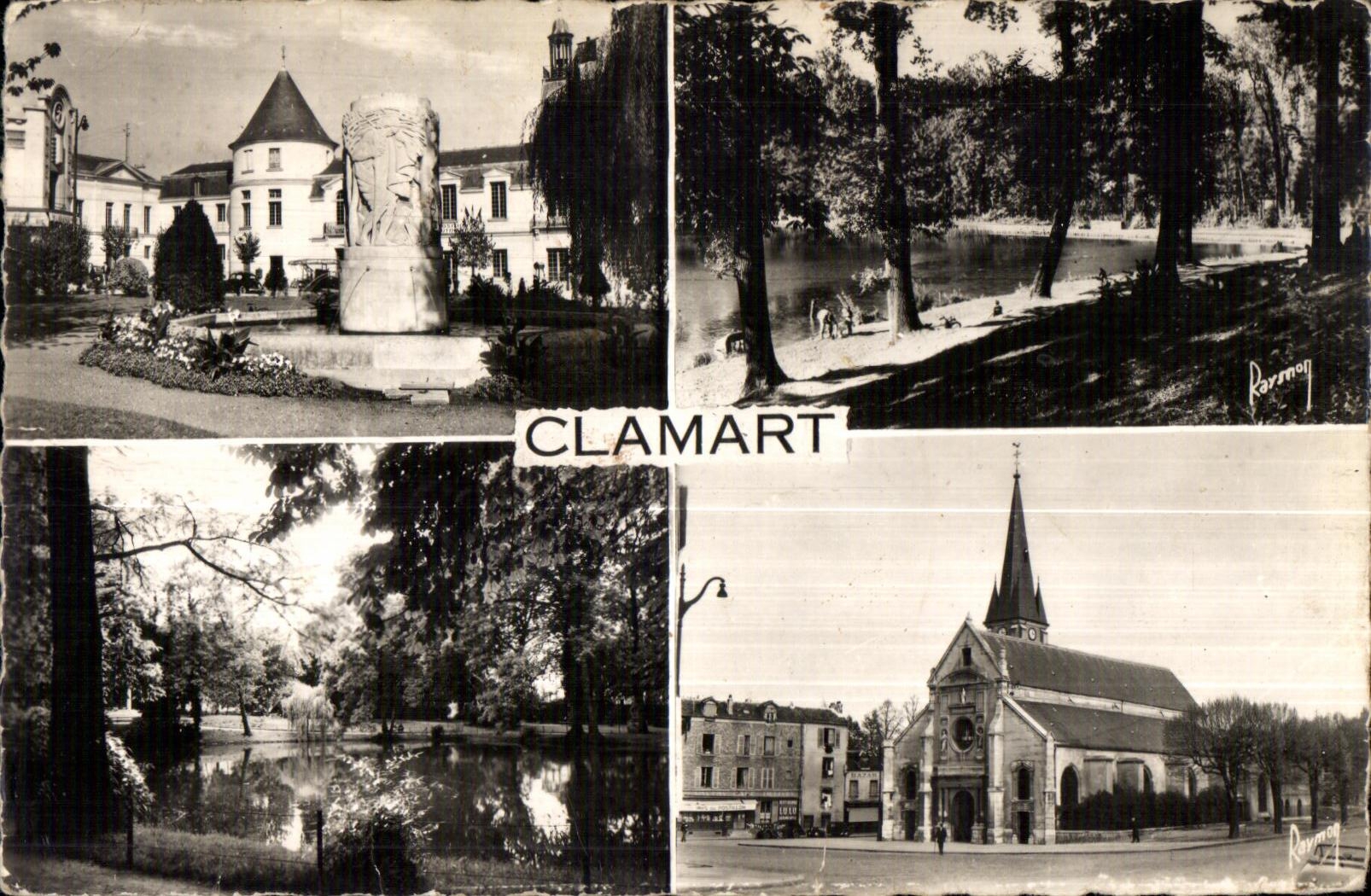 CPA Clamart the Town hall the Public garden Church