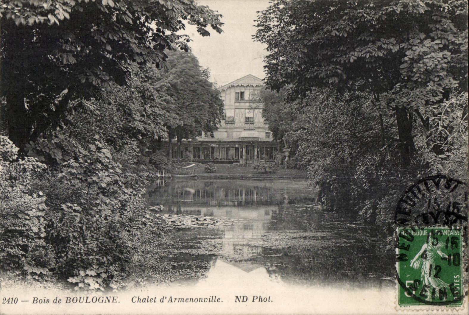 CPA Bois de Boulogne Chalel Armenonville