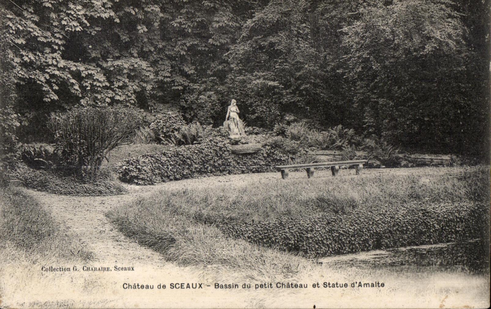 Castillo de CPA de los sellos de Bassion del pequeno castillo y de Statue Amalte