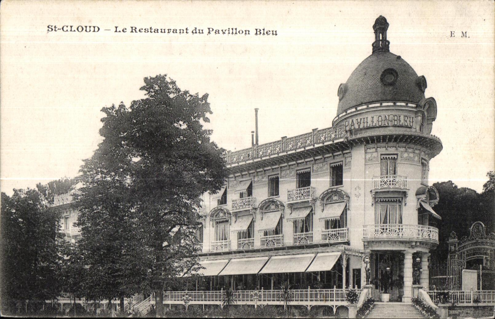 CPA St Cloud Le Restaurant Du Pavillon Bleu