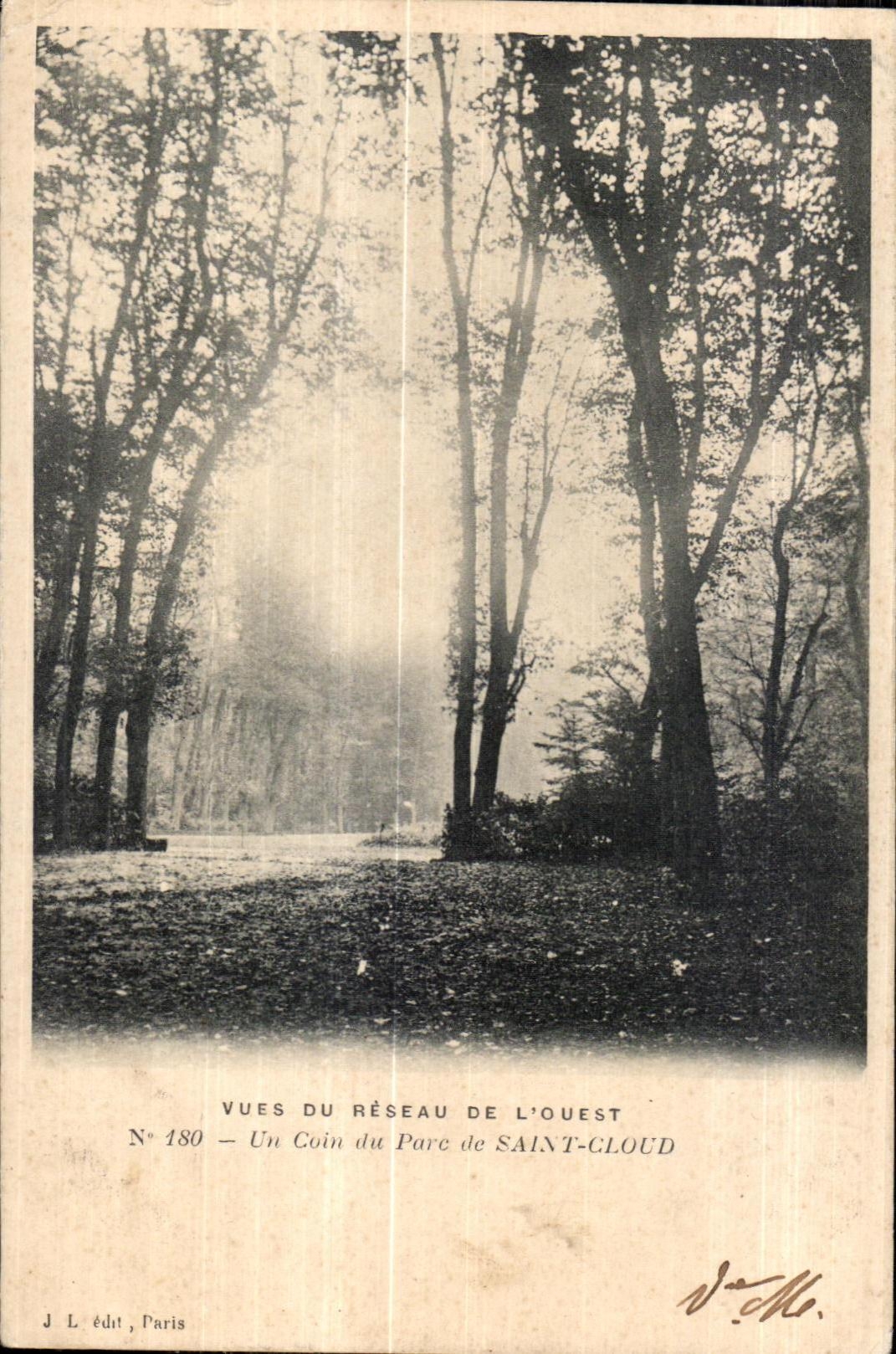 CPA Saint Cloud Un coin du parc