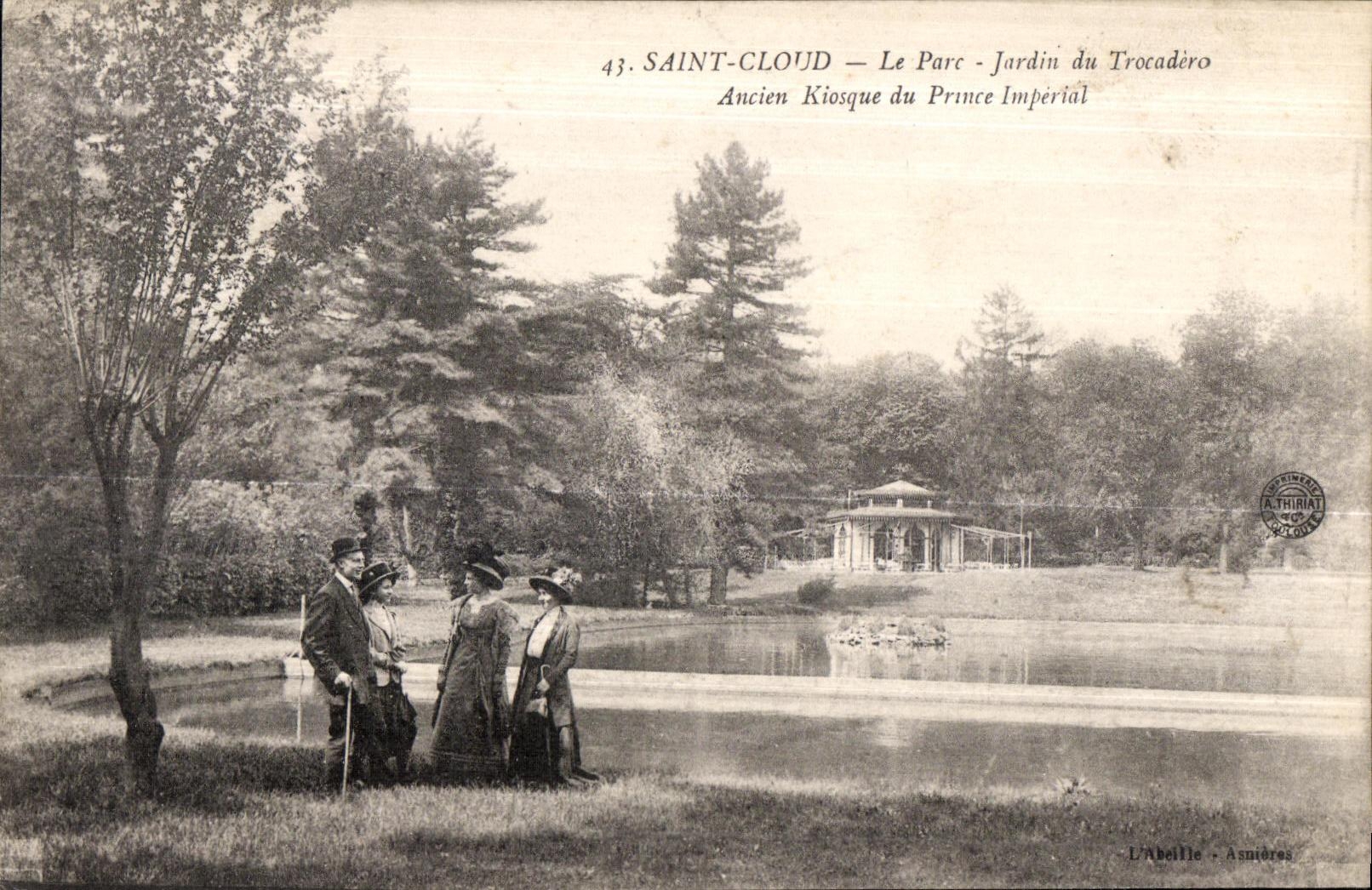CPA Saint Cloud Le Parc Jardin Du Trocadero Ancien Kiosque Du Prince Imperial