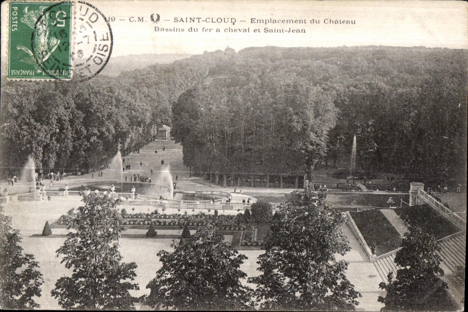 CPA Saint Cloud Emplacement du Chateau Bassins Du Fer a Chaval et Saint Jean