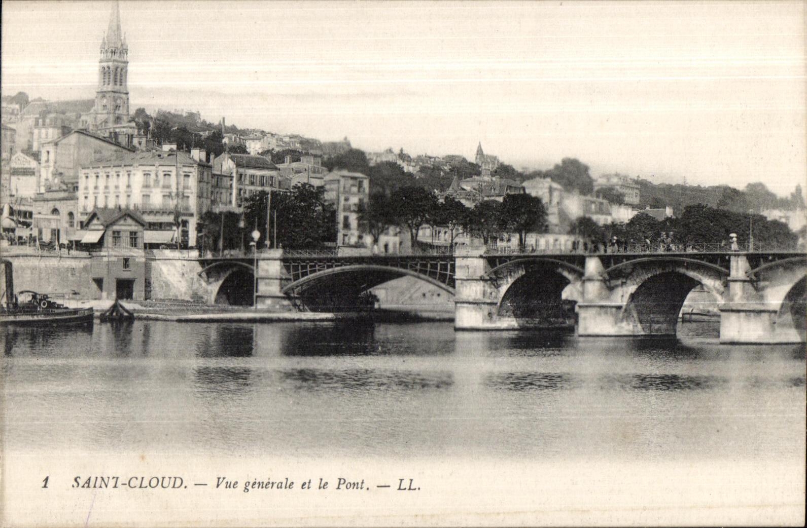 CPA Saint Cloud Vue generale le Pont