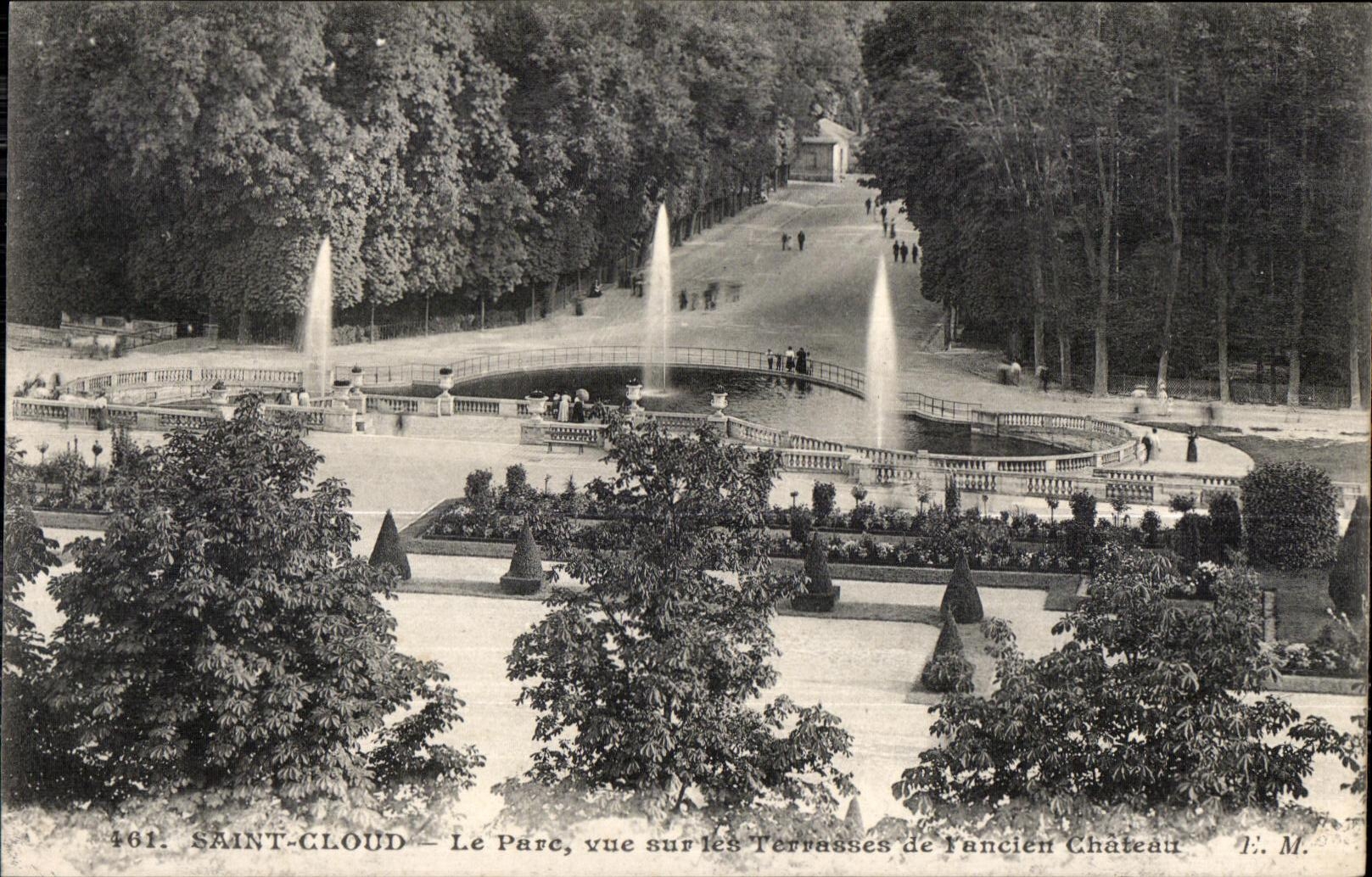 CPA Saint Cloud the Park seen on the Terraces of old Castle