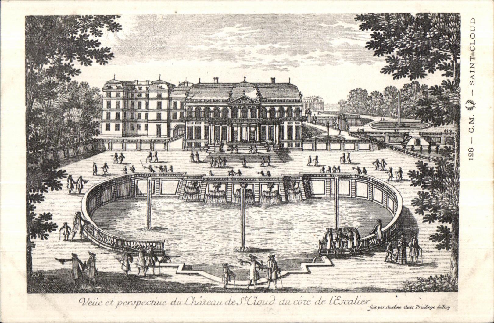 CPA Vue et perspective du Chateau de St Cloud du core de L Escalier