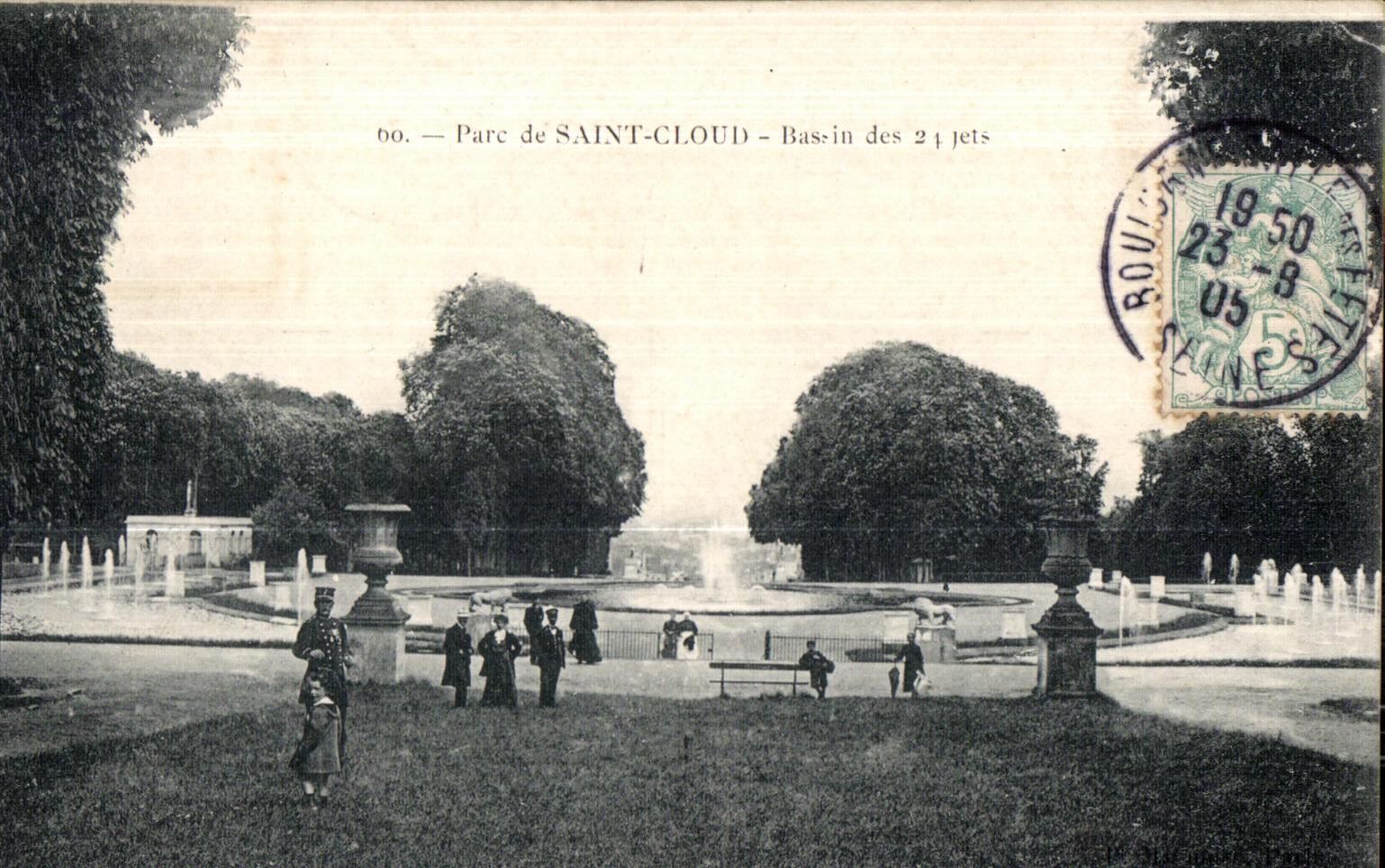 CPA Parc de Saint Cloud Bassin des 2 jets