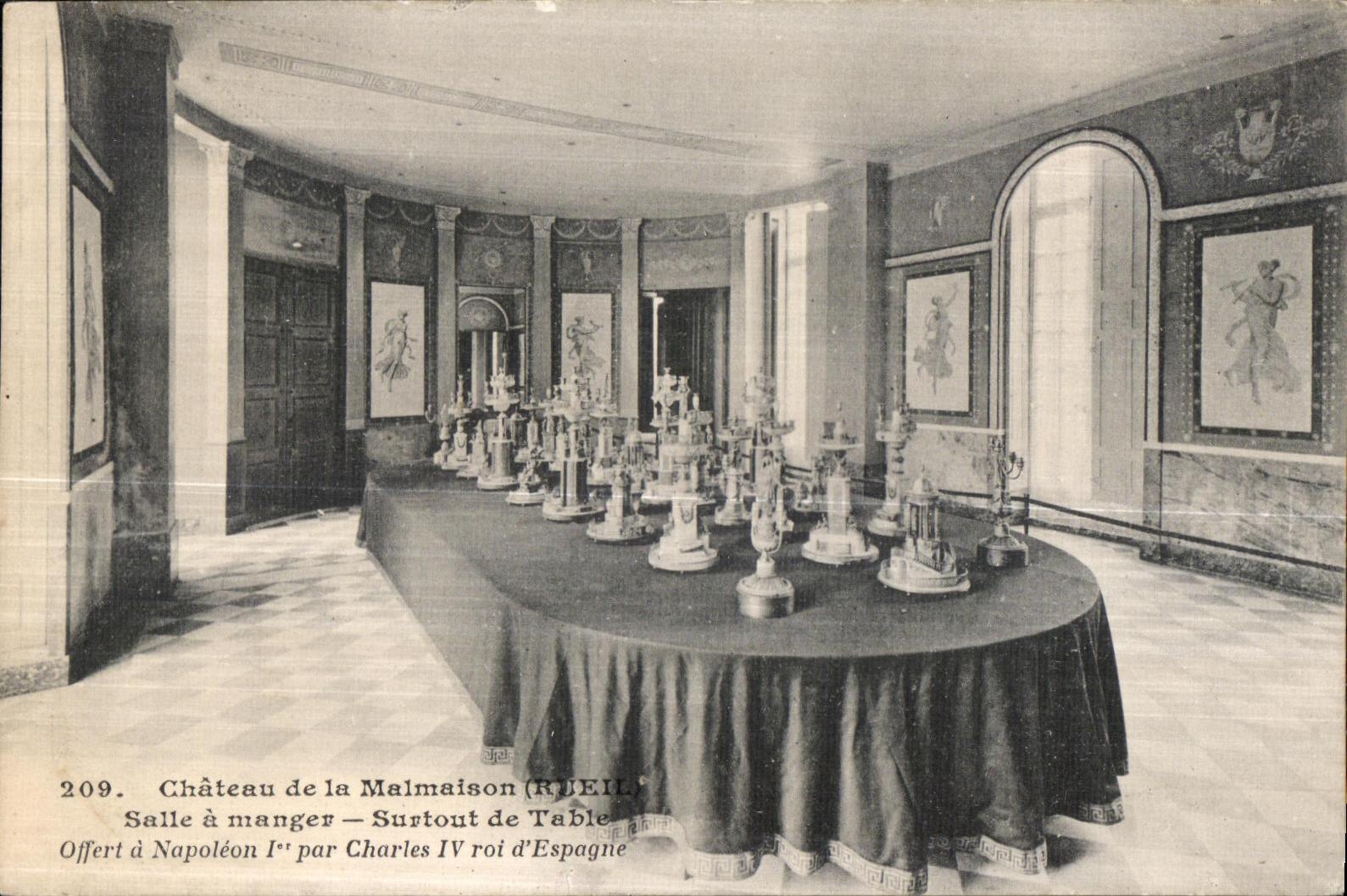 CPA Castle of Malmaison Rueil Dining room Especially of Table