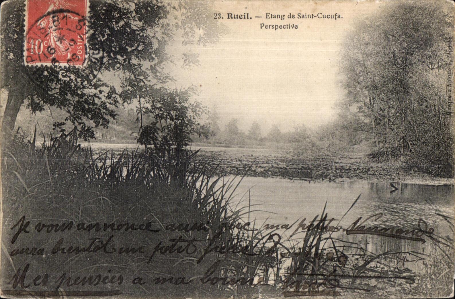 CPA Rueil Pond of Saint Cucufa View