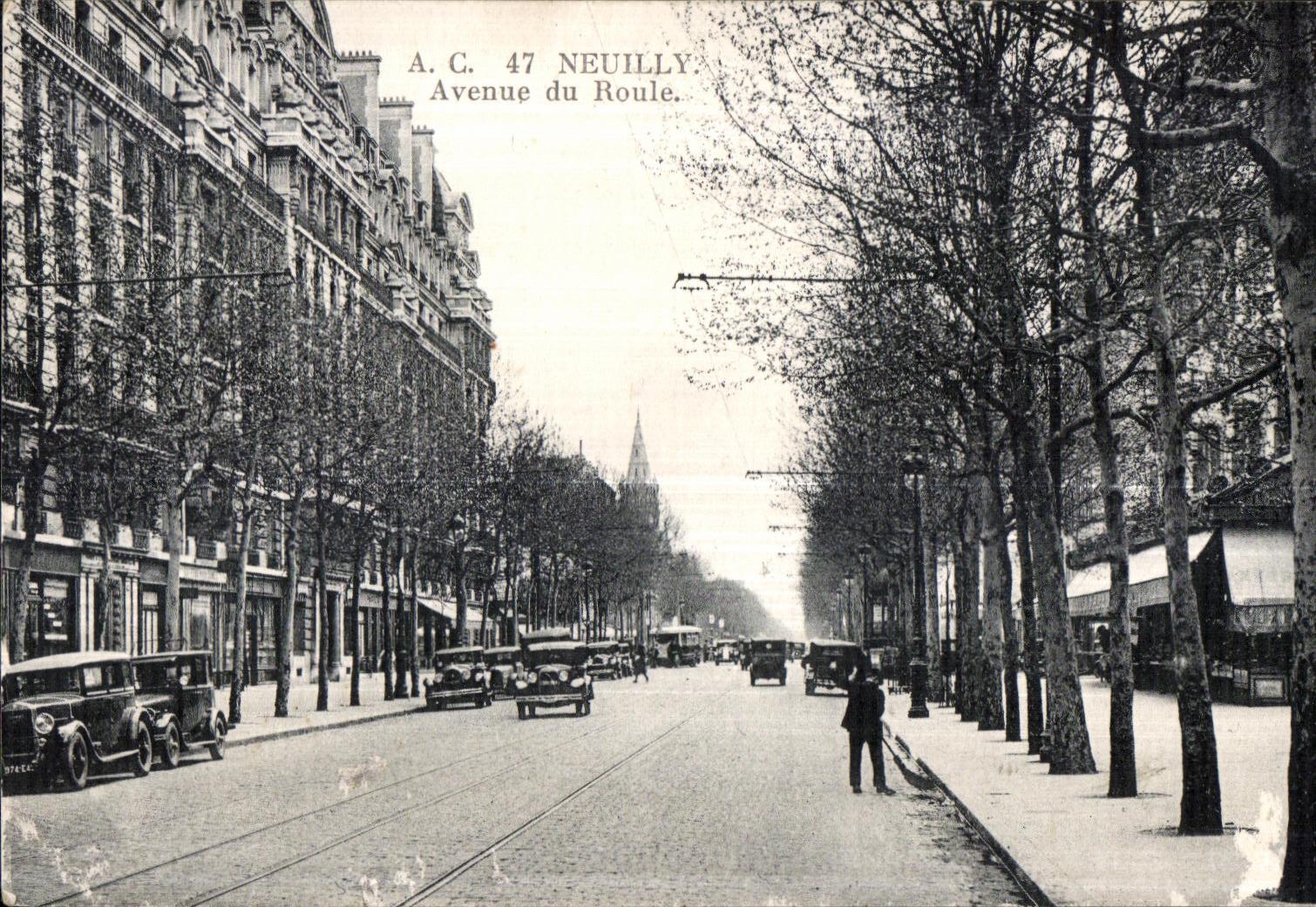 CPA Neuilly Avenue of Rolls