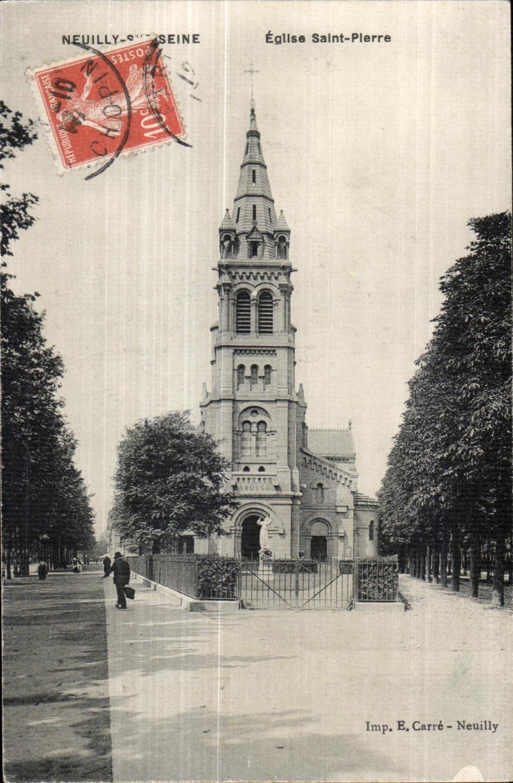 CPA Neuilly Sur Seine Eglise Saint Pierre