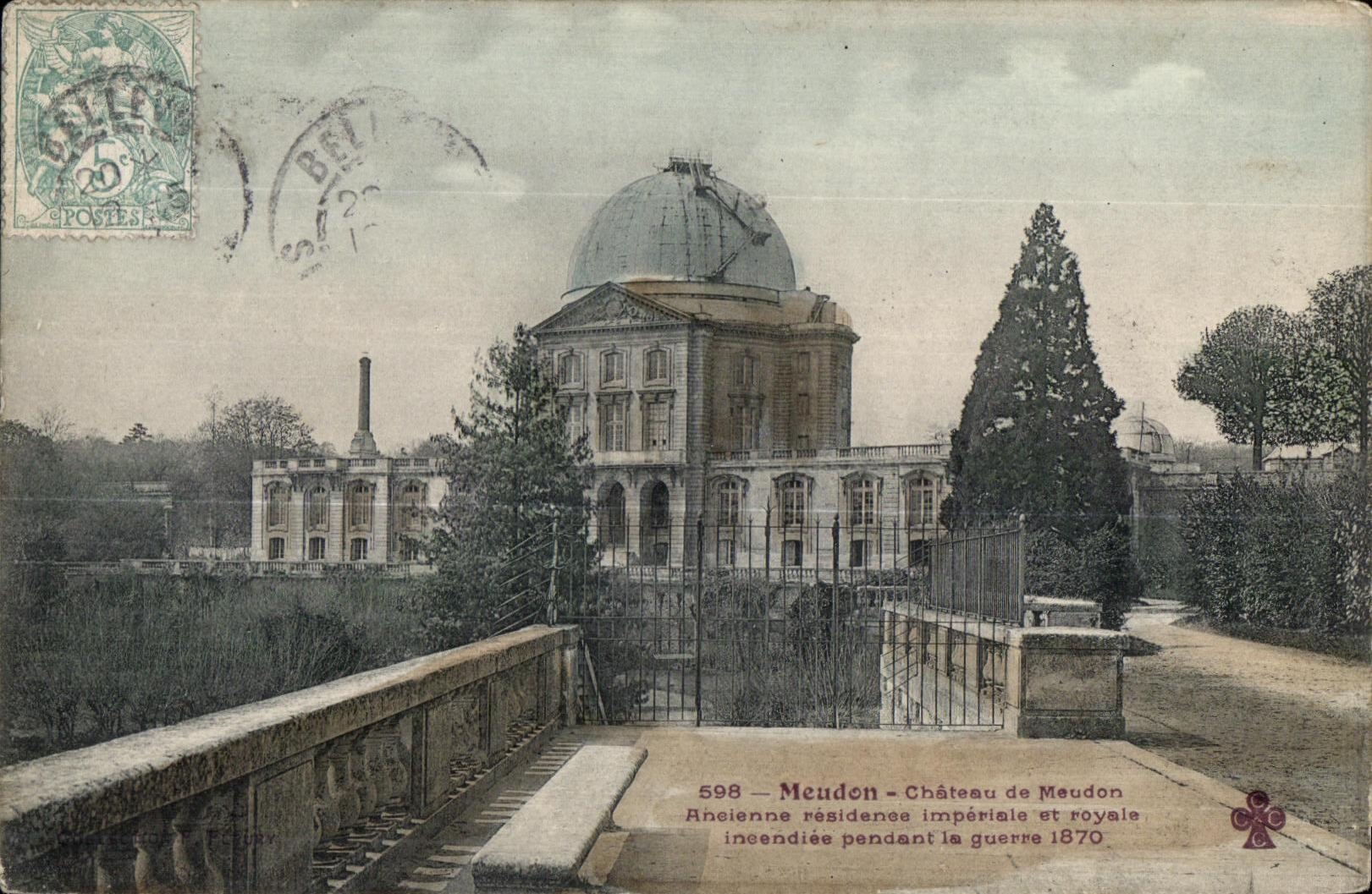 El castillo de CPA Meudon de la residencia imperial de Meudon y real vieja quemo penant el observatorio 1870 de la guerra
