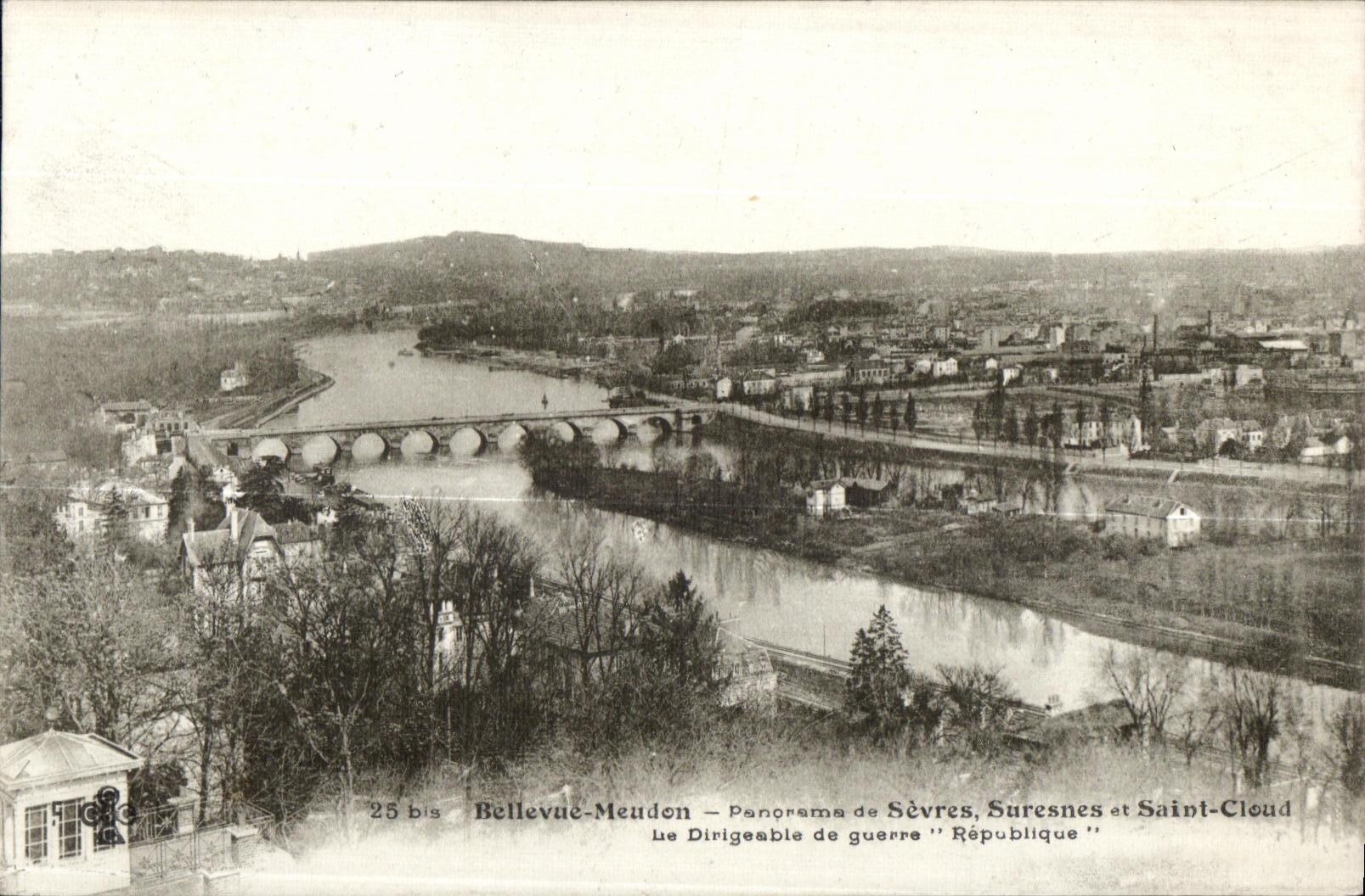 Nube del santo de CPA Meudon Foret De Bellevue Separate Suresnes el dirigible del zepelin de Republique de la guerra
