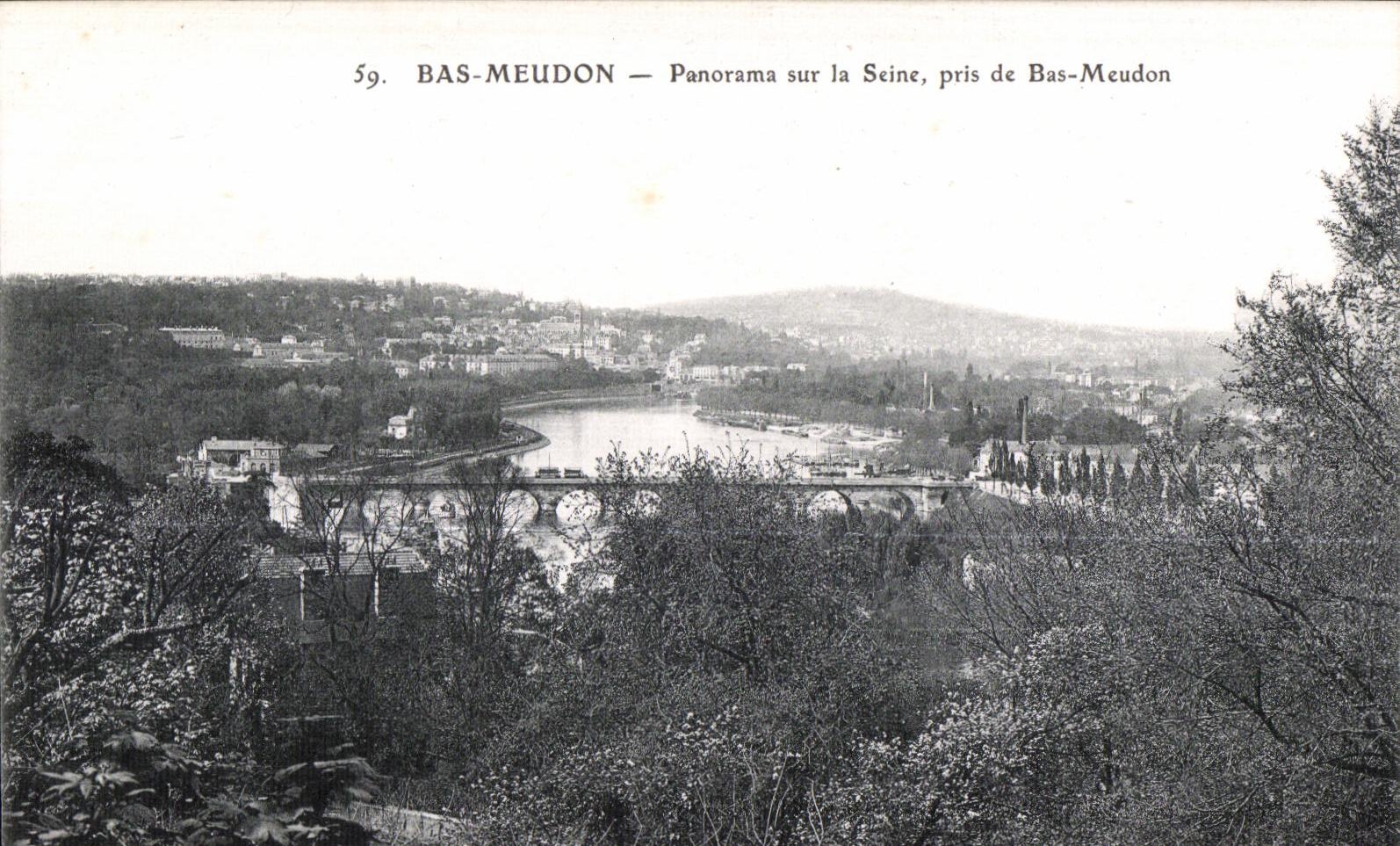 Panorama bajo bajo de CPA Meudon en el Seine tomado de Meudon bajo