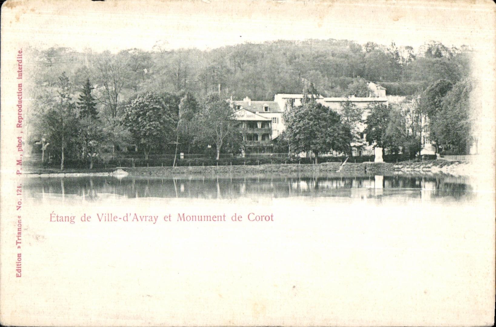 CPA City Avray and Monument of Corot