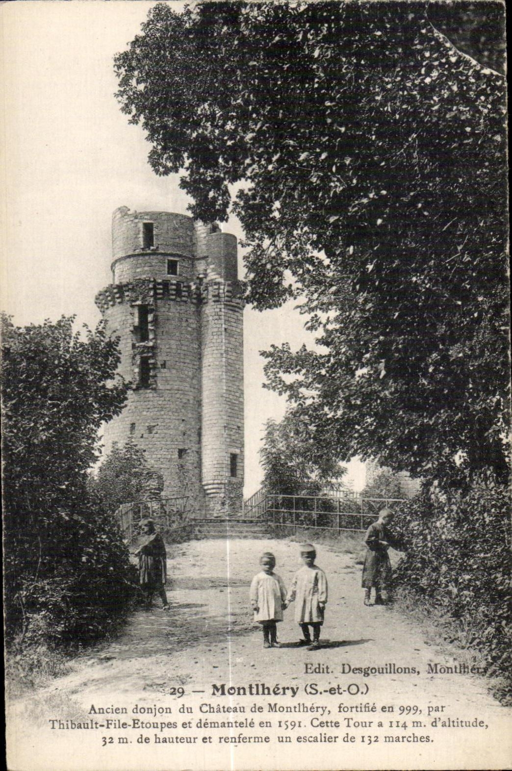 Montlhery - Ancien Donjon du Chateau Enfants - CPA 