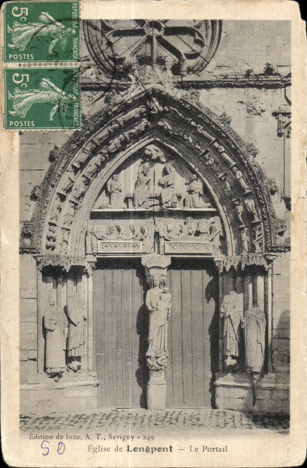 Longpont - the Basilica - the Gate - CPA