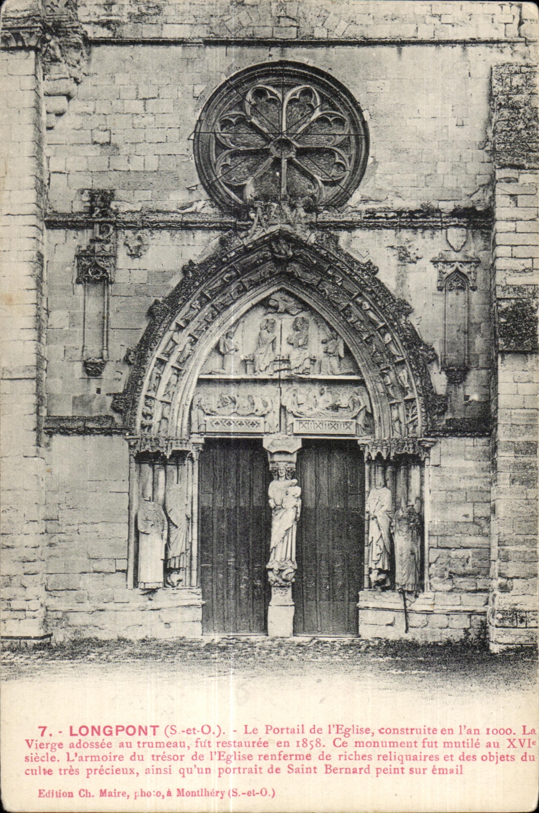 Longpont - La Basilique - Le Portail - CPA 