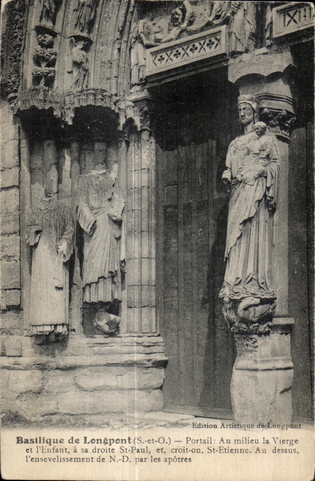 Longpont - La Basilique - Le Portail - CPA 