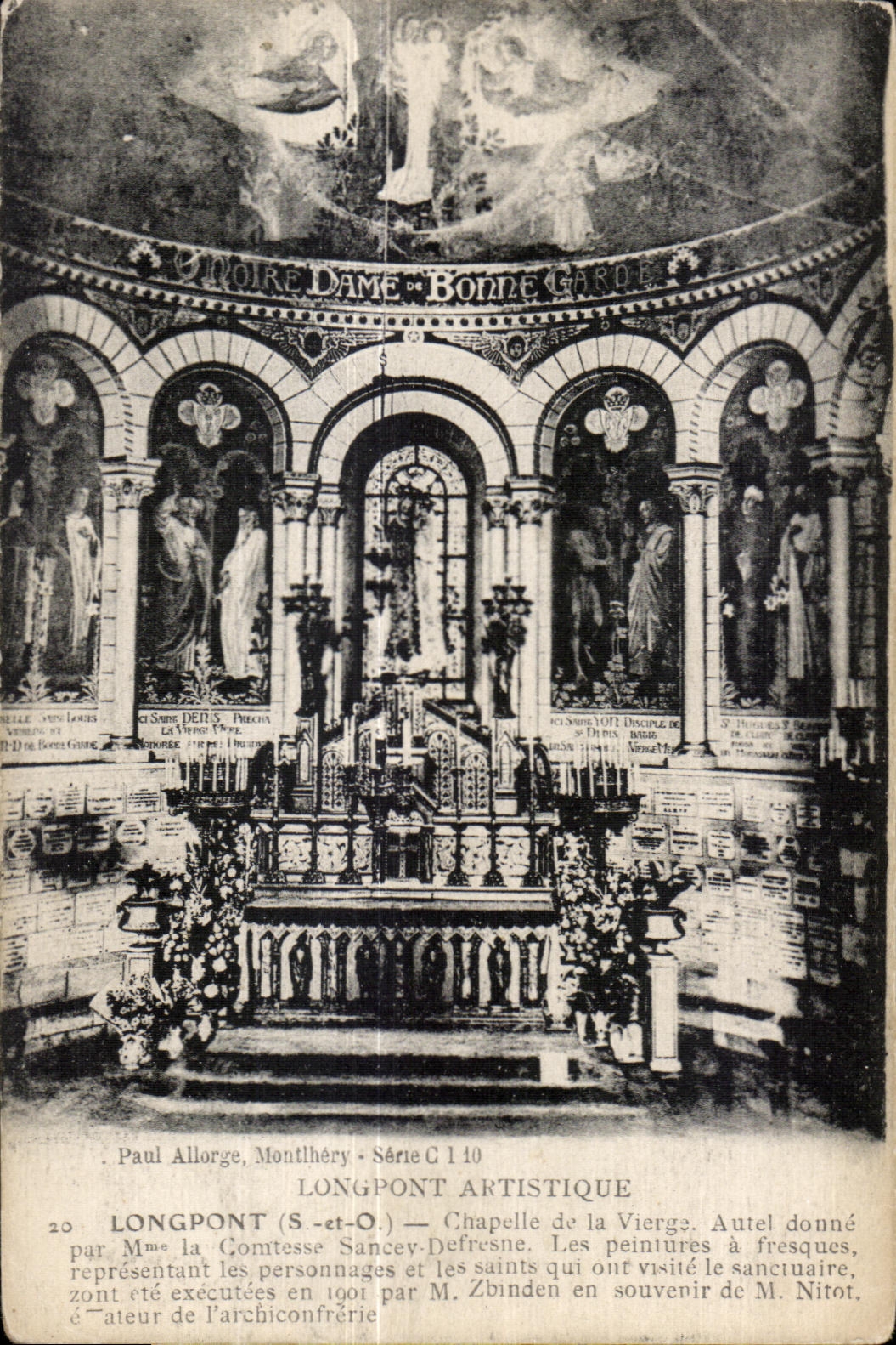 Longpont - the Basilica - Vault of the Virgin - CPA