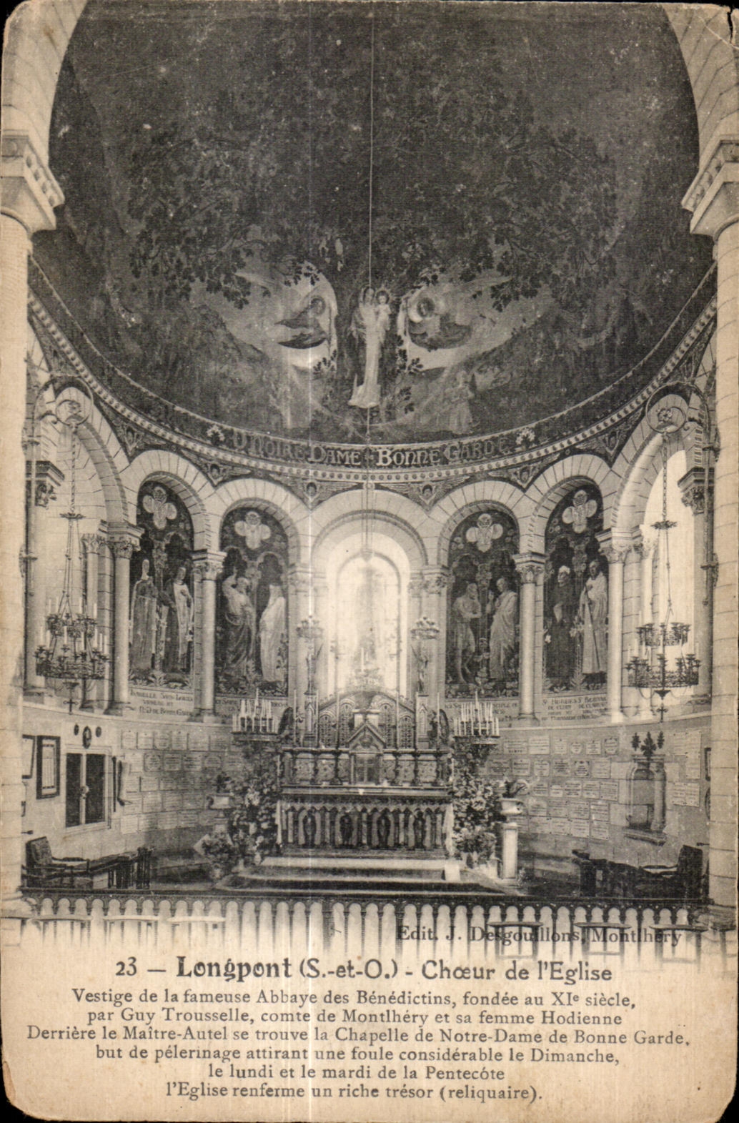 Longpont - the Basilica - Chorus of Church - CPA