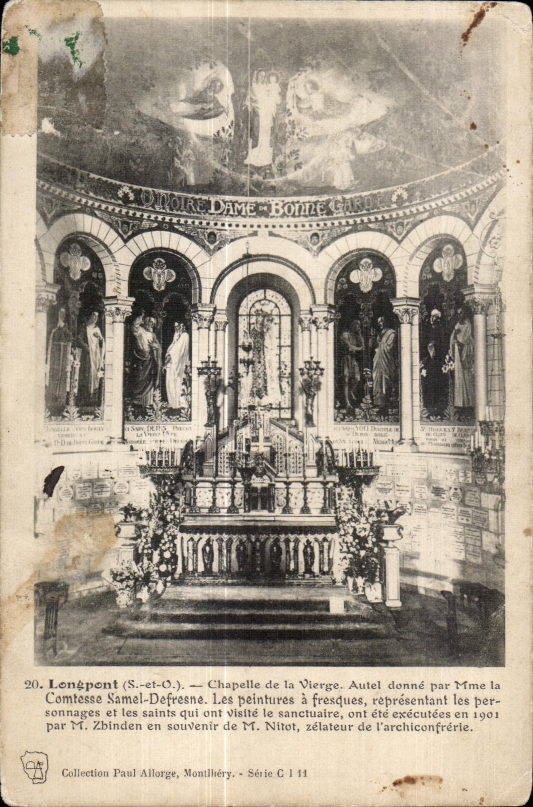 Longpont - La Basilique - Chapelle de la Vierge - CPA 