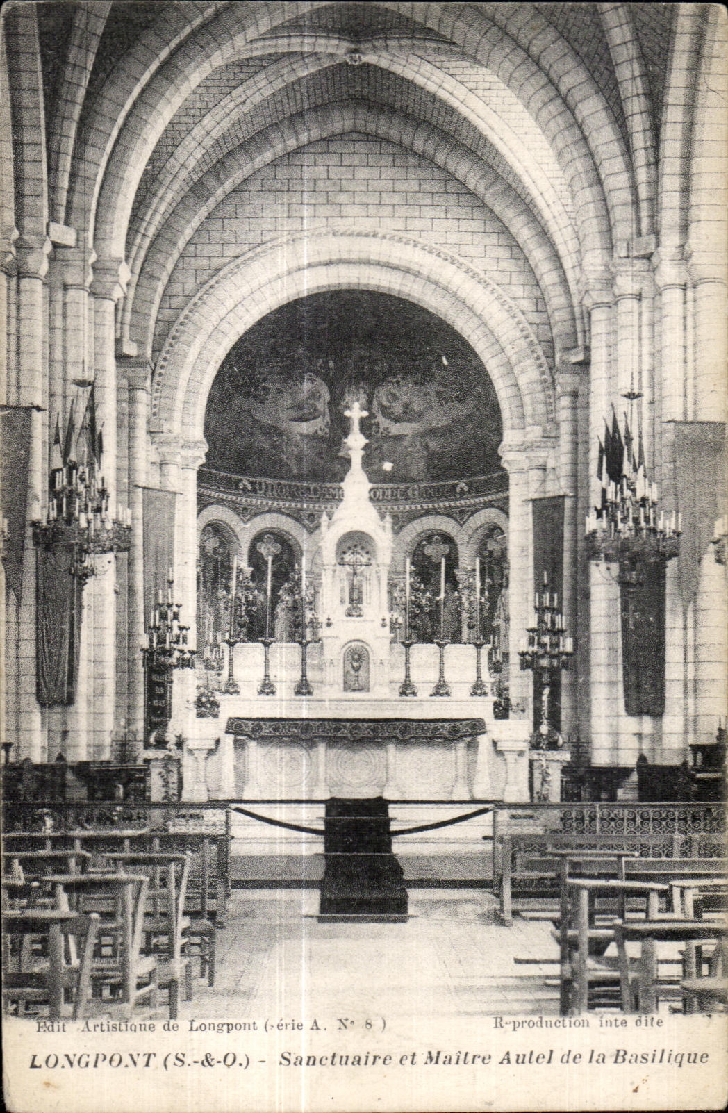 Longpont - La Basilique - Sanctuaire et le Maitre Autel - CPA 