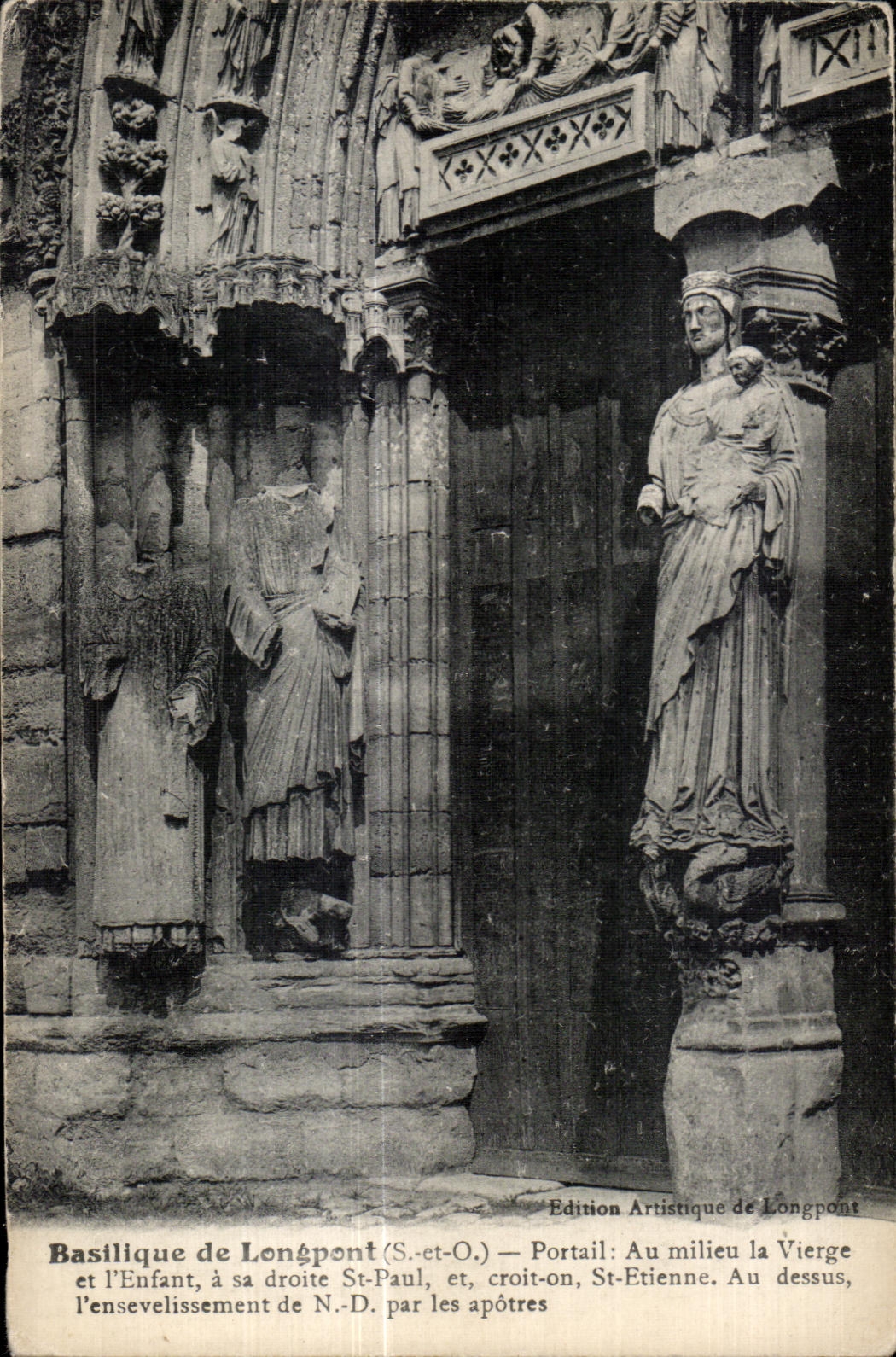 Longpont - La Basilique - Le Portail - CPA 