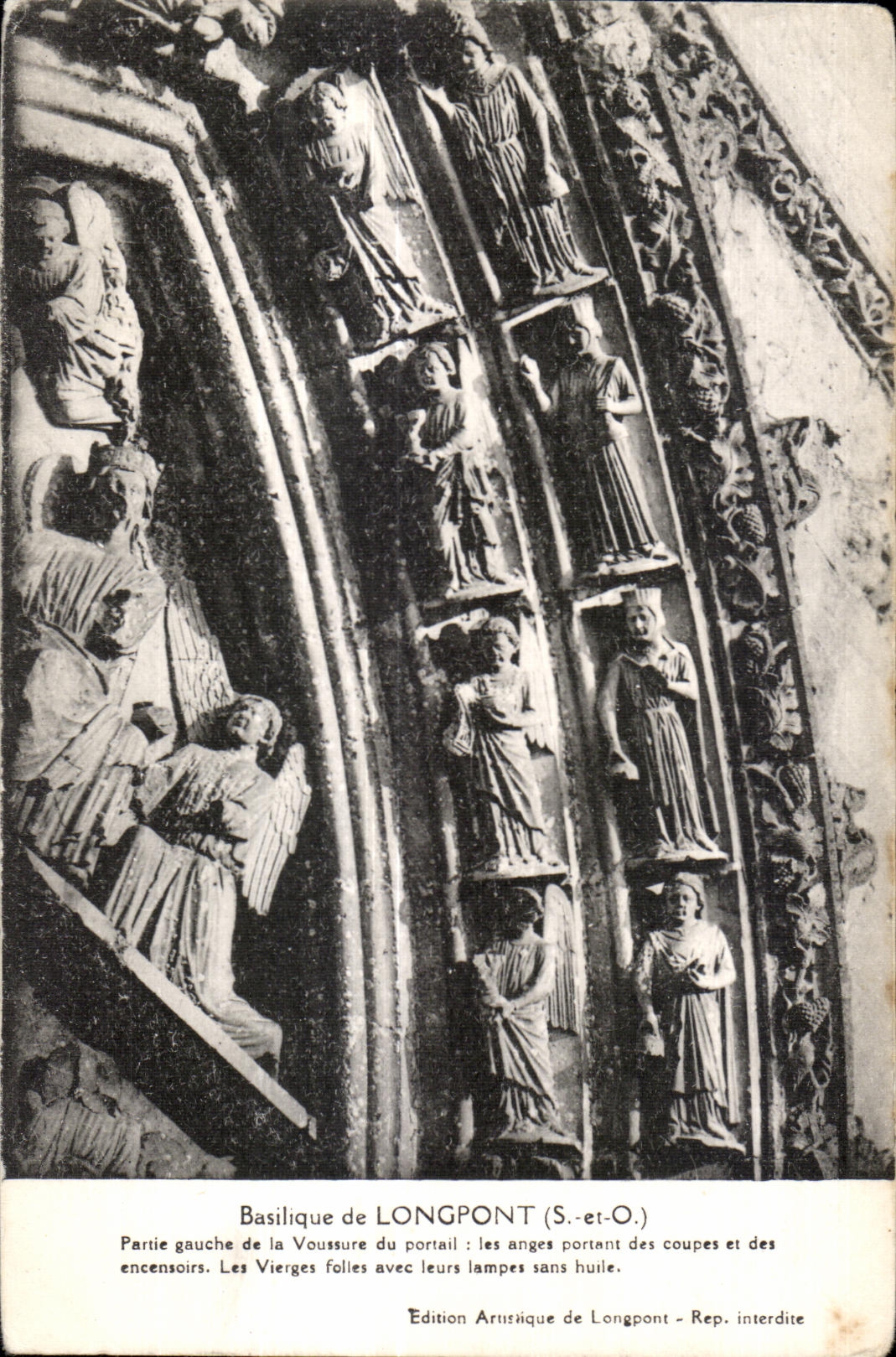 Longpont - La Basilique - Le Portail - CPA 