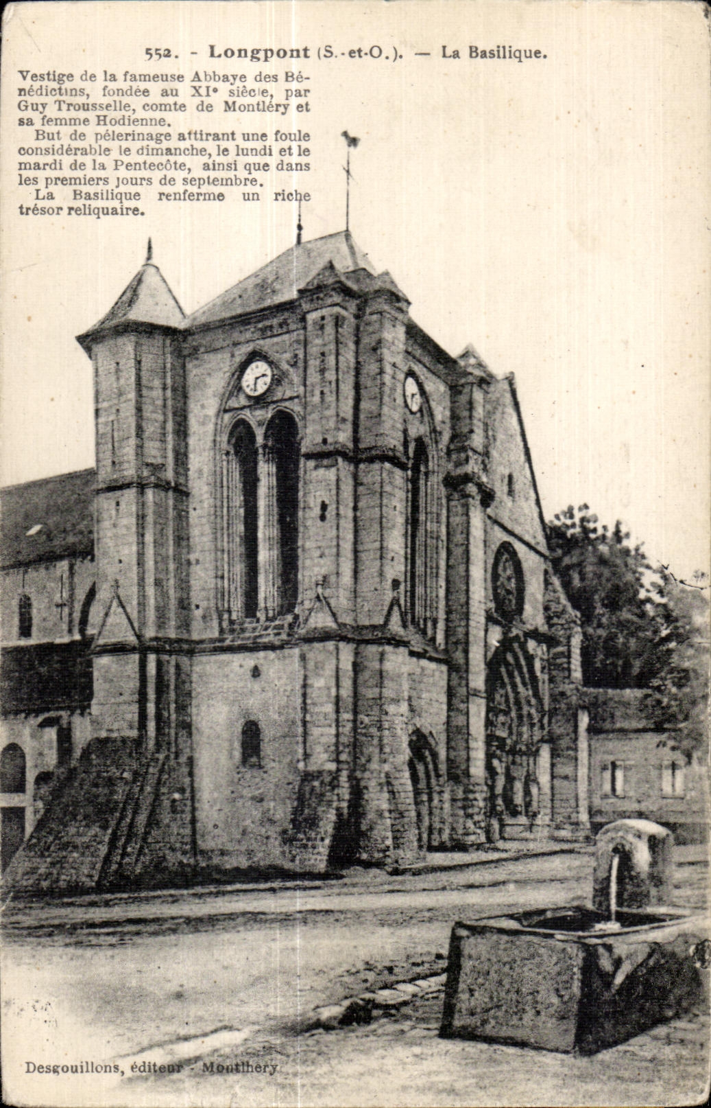 Longpont - La Basilique - CPA 