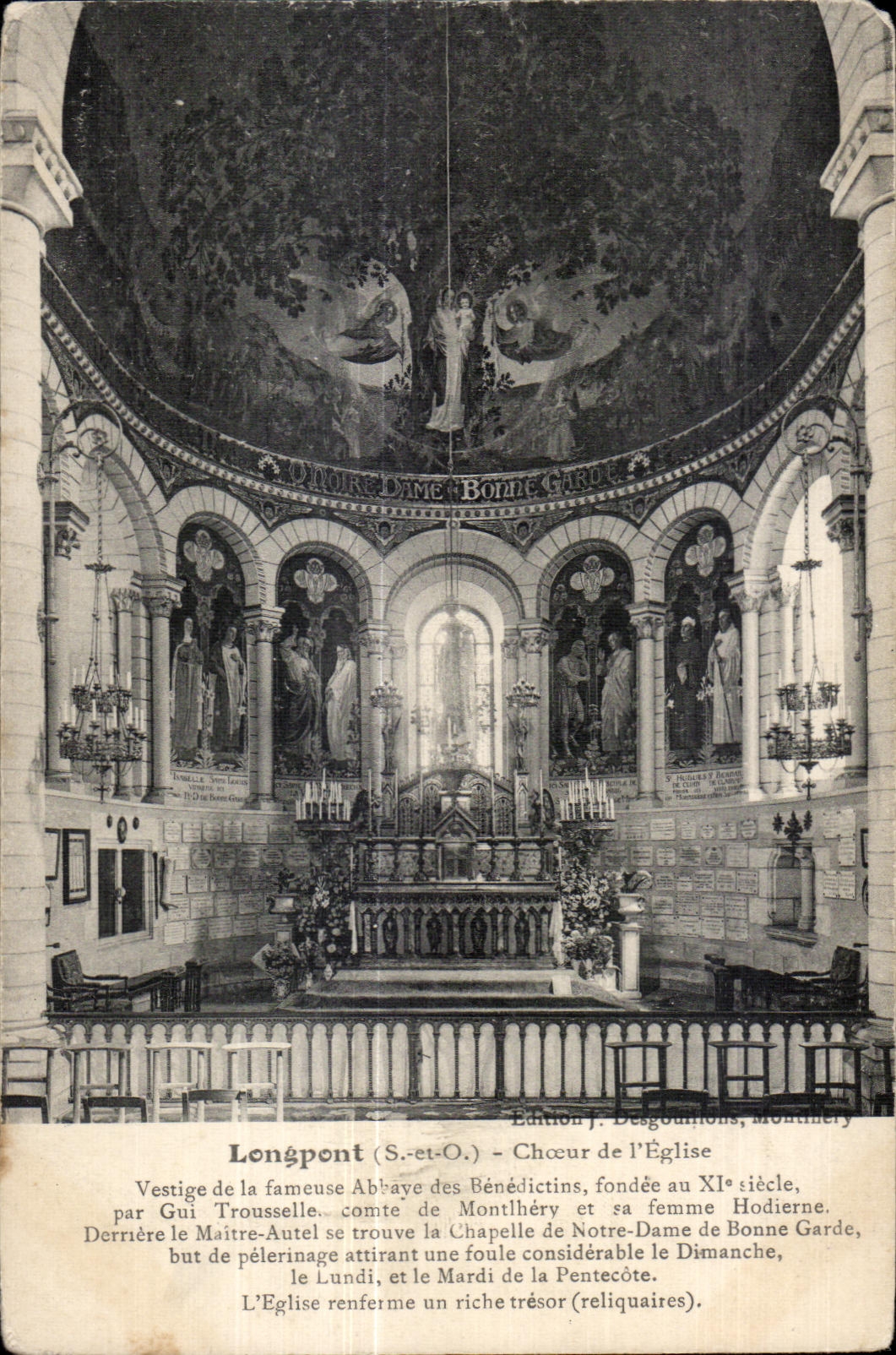 Longpont - La Basilique - Choeur de l Eglise - CPA 