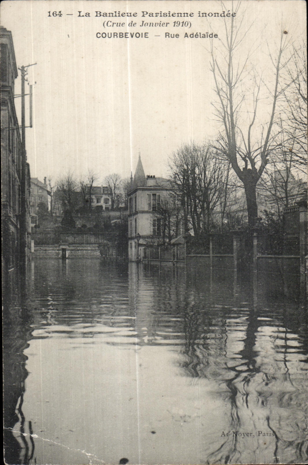 Courbevoie - Rue Adelaide - La Banlieue Parisienne Inondee - CPA Inondations