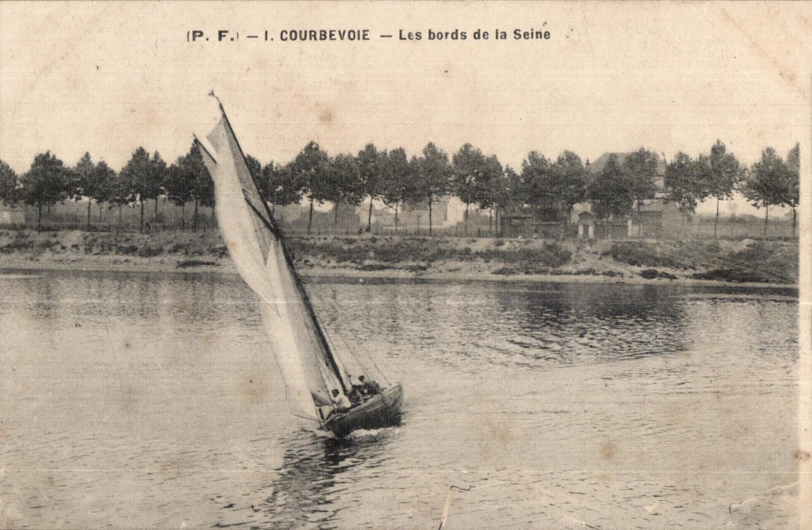 Courbevoie - Les Bords de la Seine Bateau - CPA