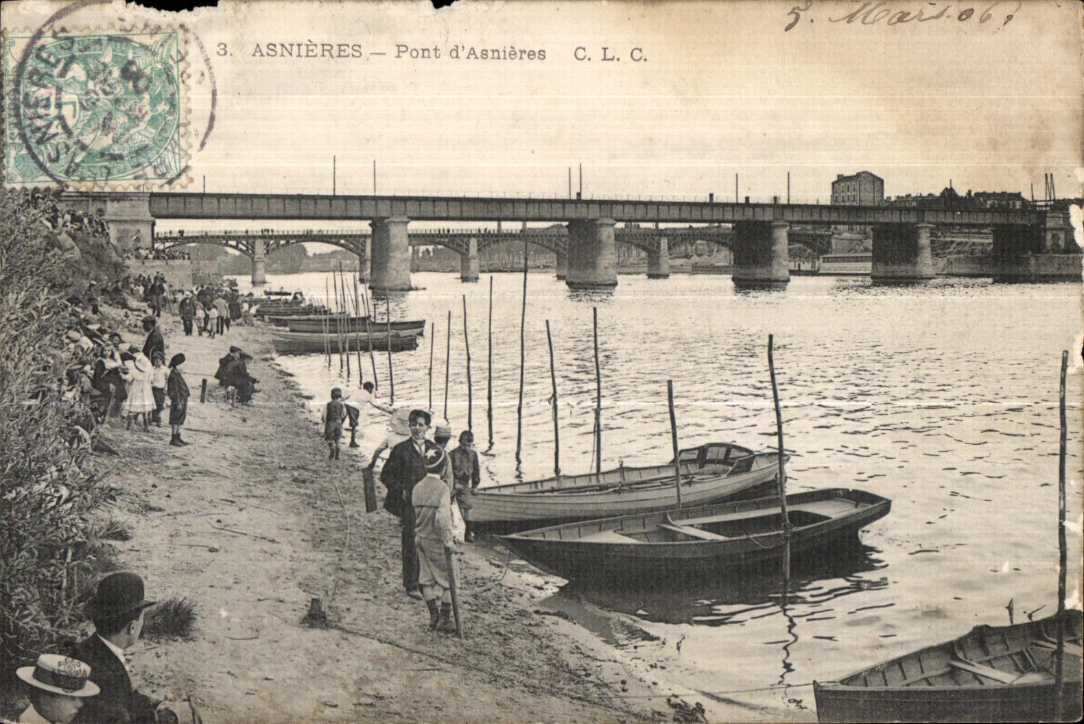 Asnieres - Pont d Asnieres Enfants - CPA