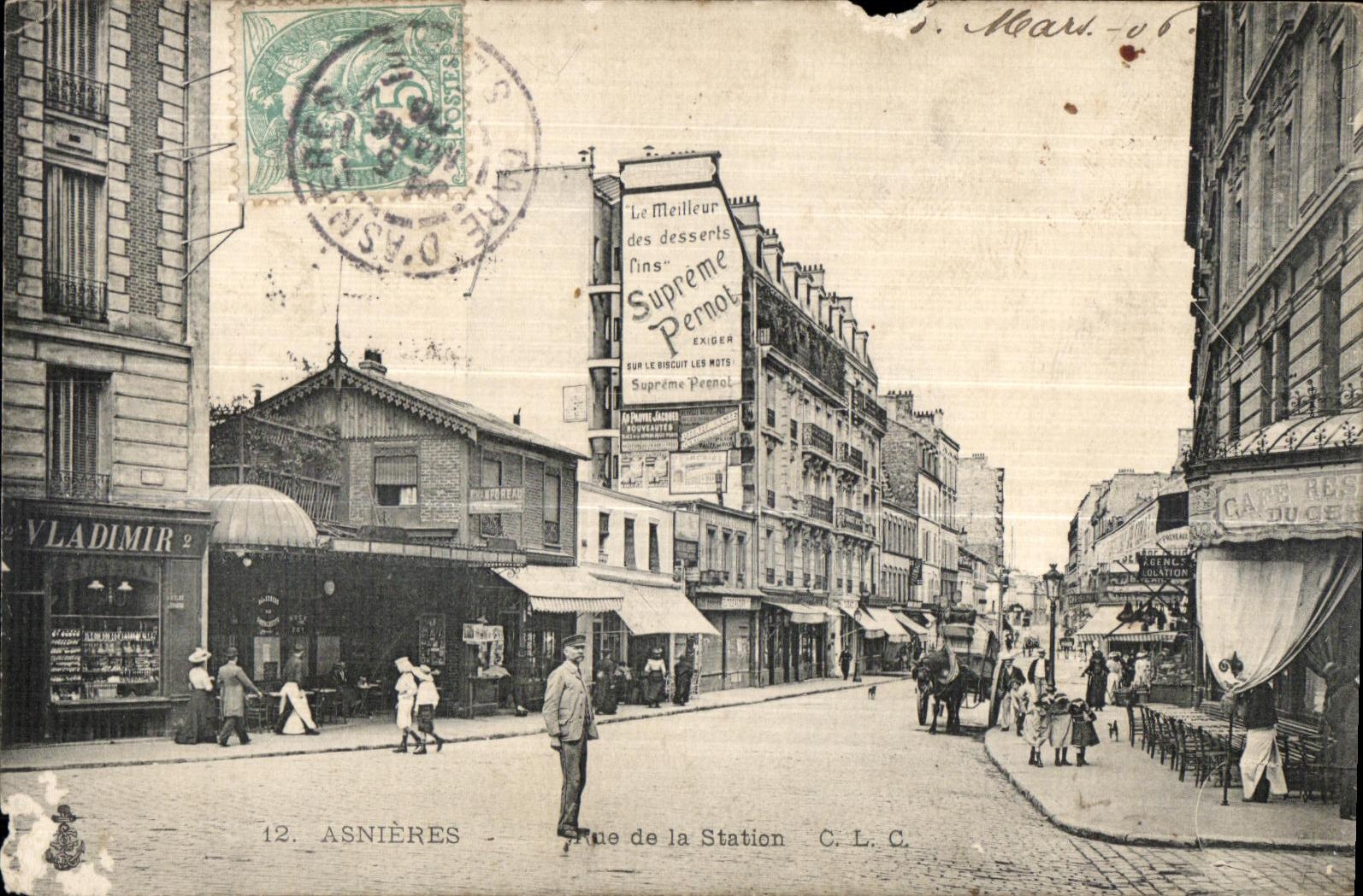 Asnieres - Rue de la Station - CPA