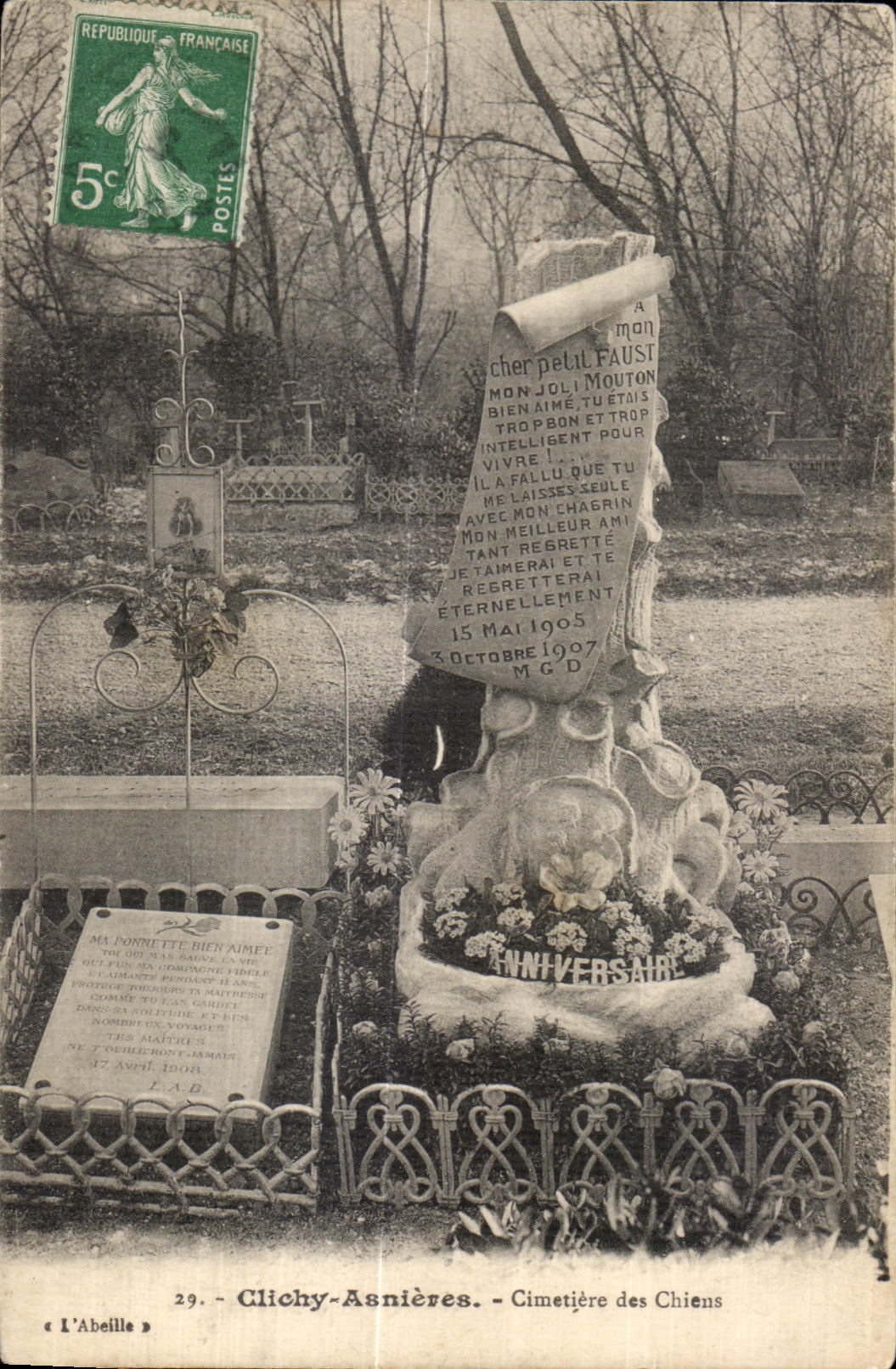 CPA Clichy Asnieres Cimetiere des Chiens