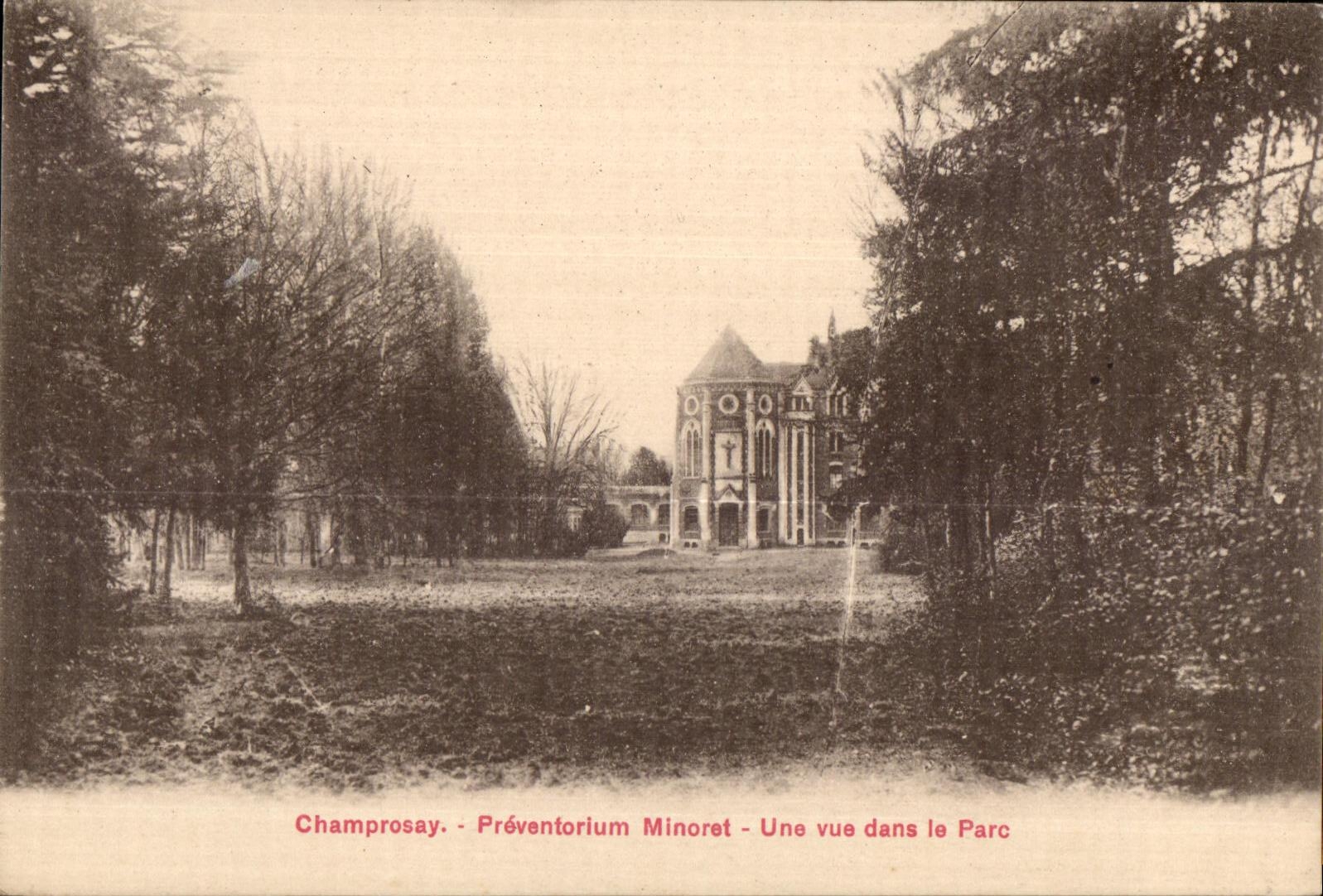CPA Champrosay Preventorium Minoret Une vue dans le Parc