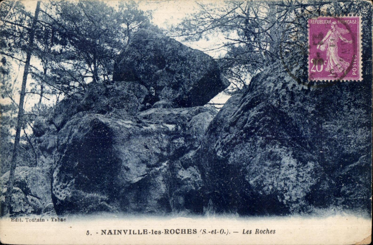 CPA Nainville les Roches (S et O) Les Roches
