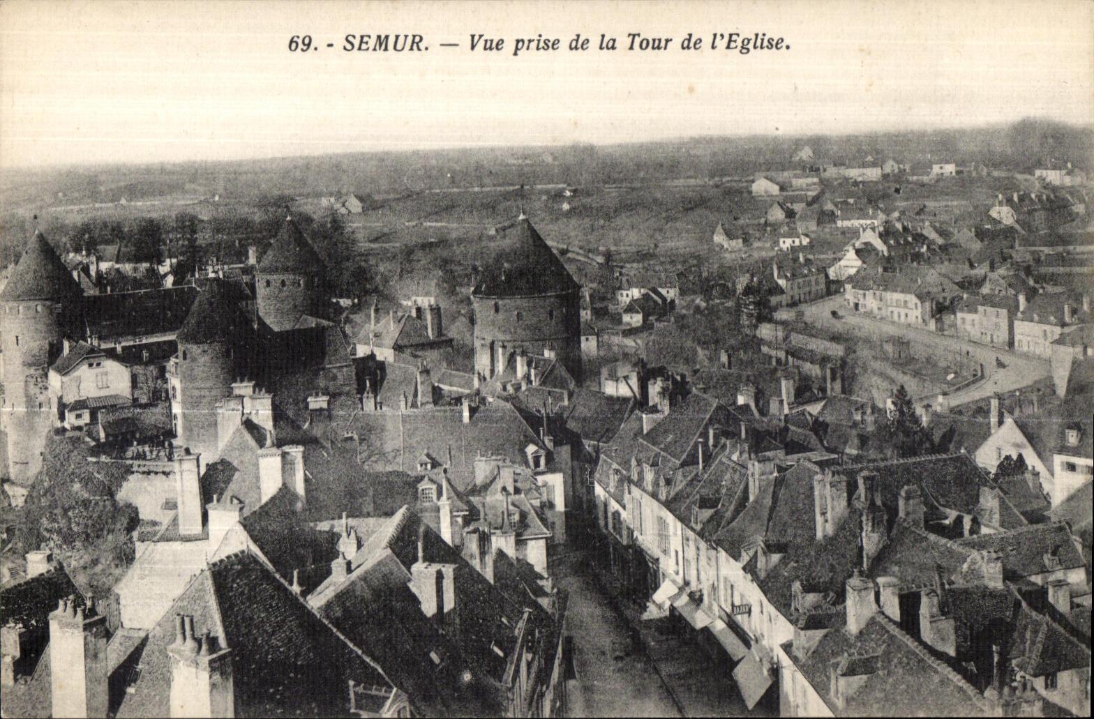 CPA Semur Vue prise de la Tour de I Eglise