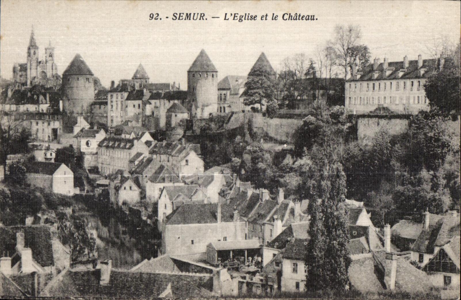 CPA Semur L Eglise et le Chateau