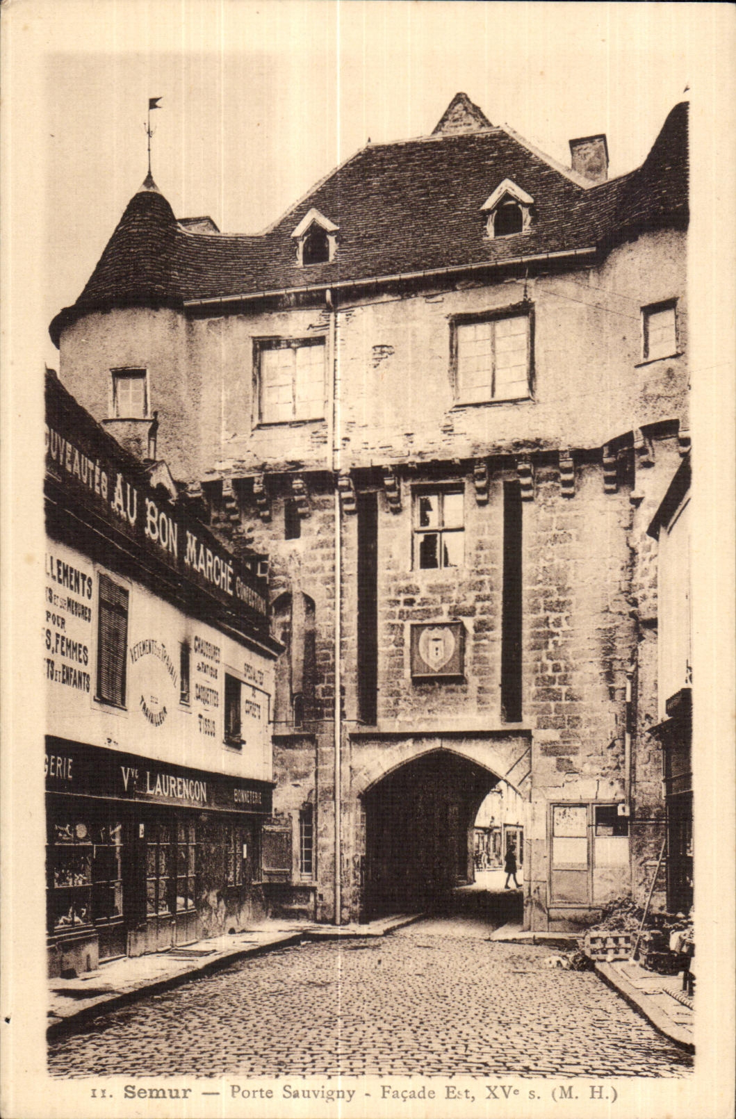 CPA Semur Porte Sauvigny Facade Est XV
