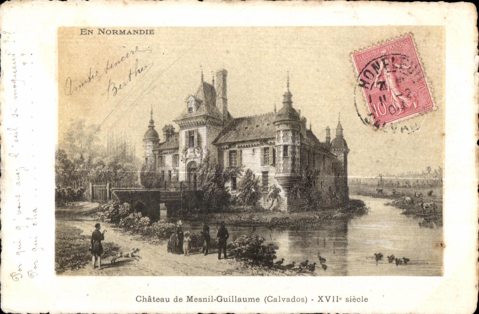 CPA Chateau de Mesnil Guillaume (Calvados) XVII siecle
