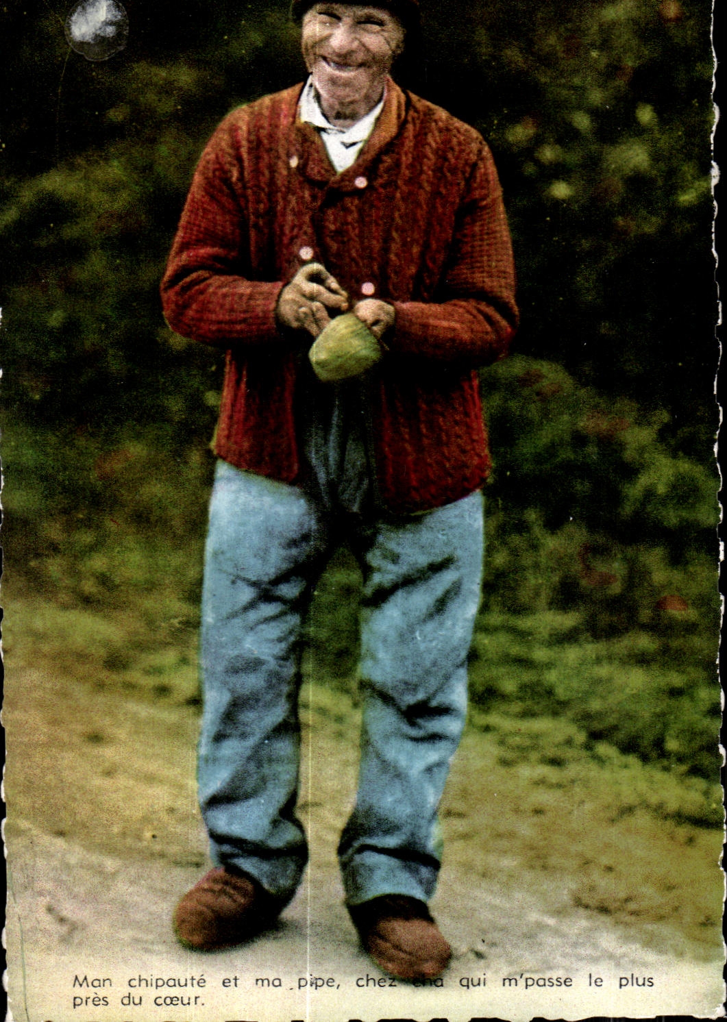 CPSM Man chipaute et ma pipe chez Folklore Costume