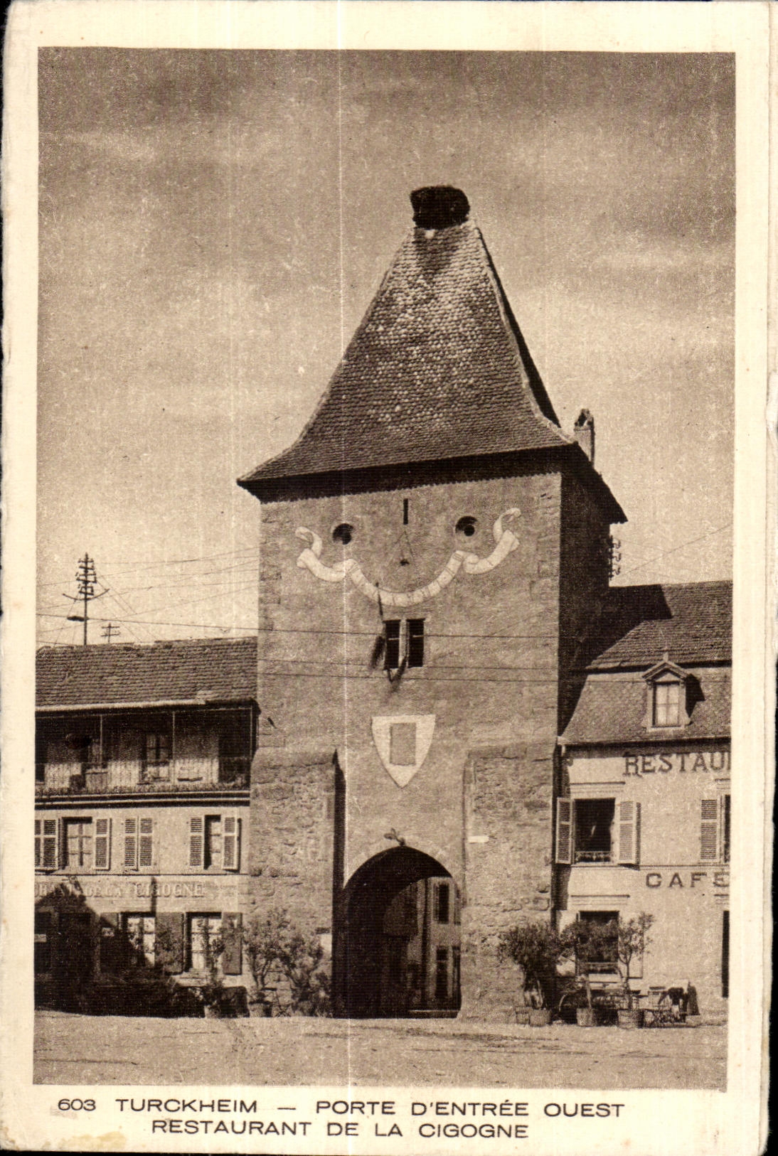 Turckheim - Porte d Entree - Restaurant de la Cigogne - CPA