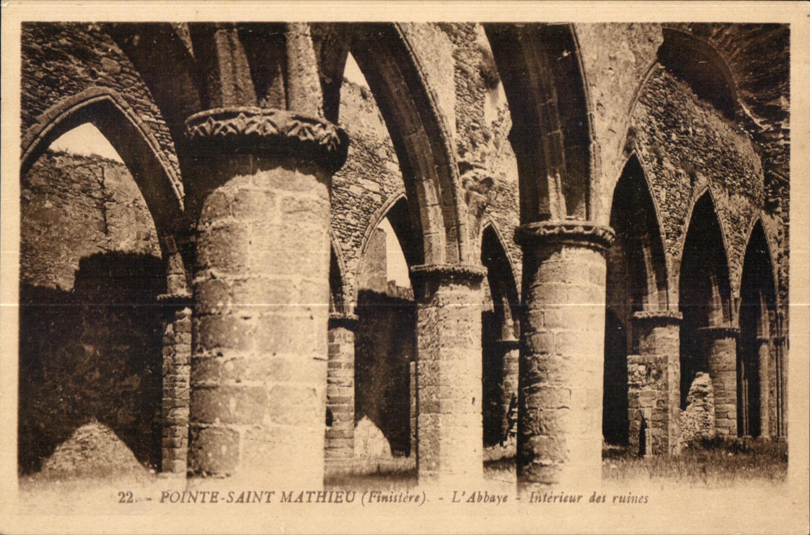 Environs de Brest - Pointe Saint Mathieu - Ruines de l Abbaye - CPA